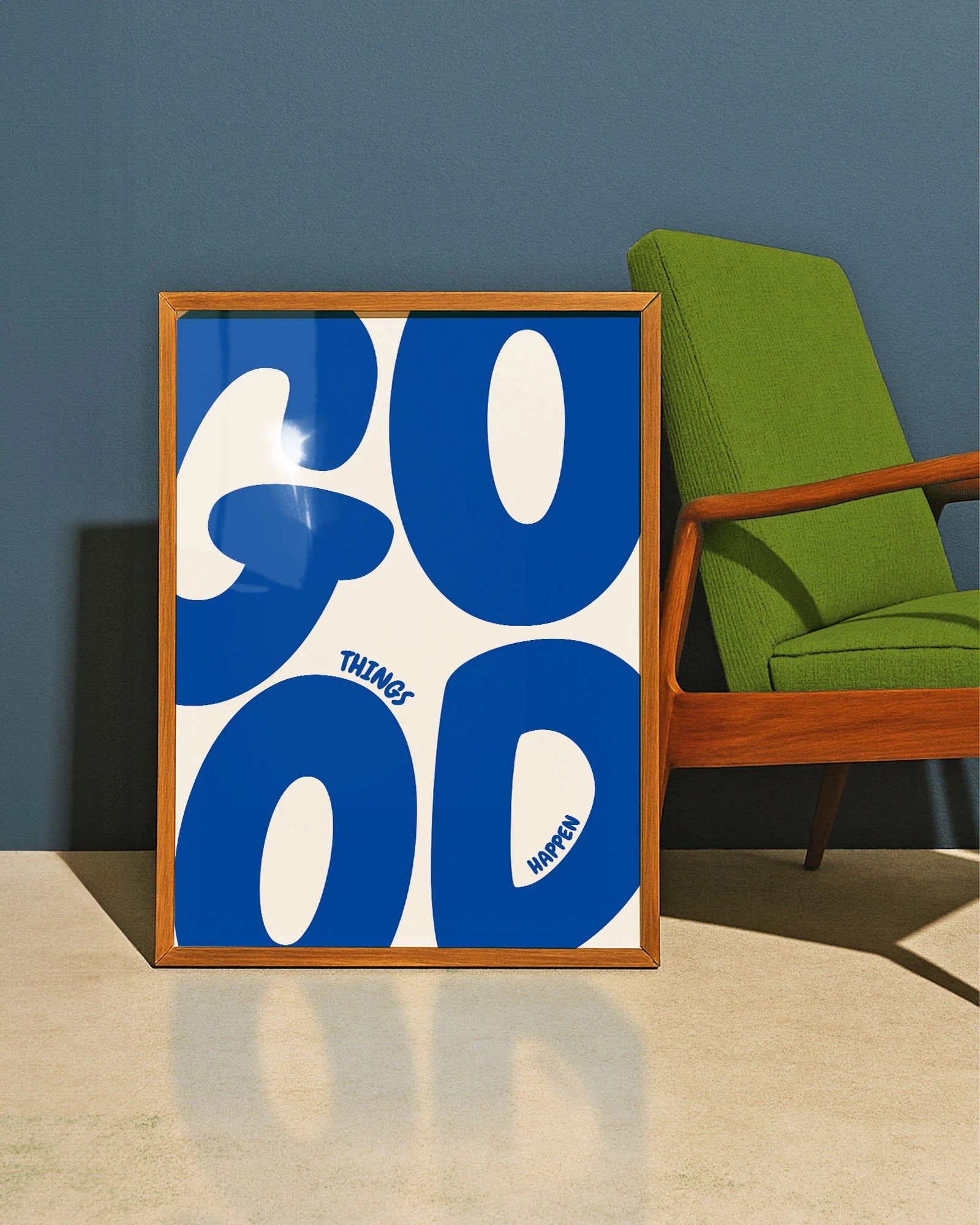 Good things happen Poster – FineArt Wandbild, moderne Kunst & Fine Art Print von Spawnd, handgefertigt & Made in Germany