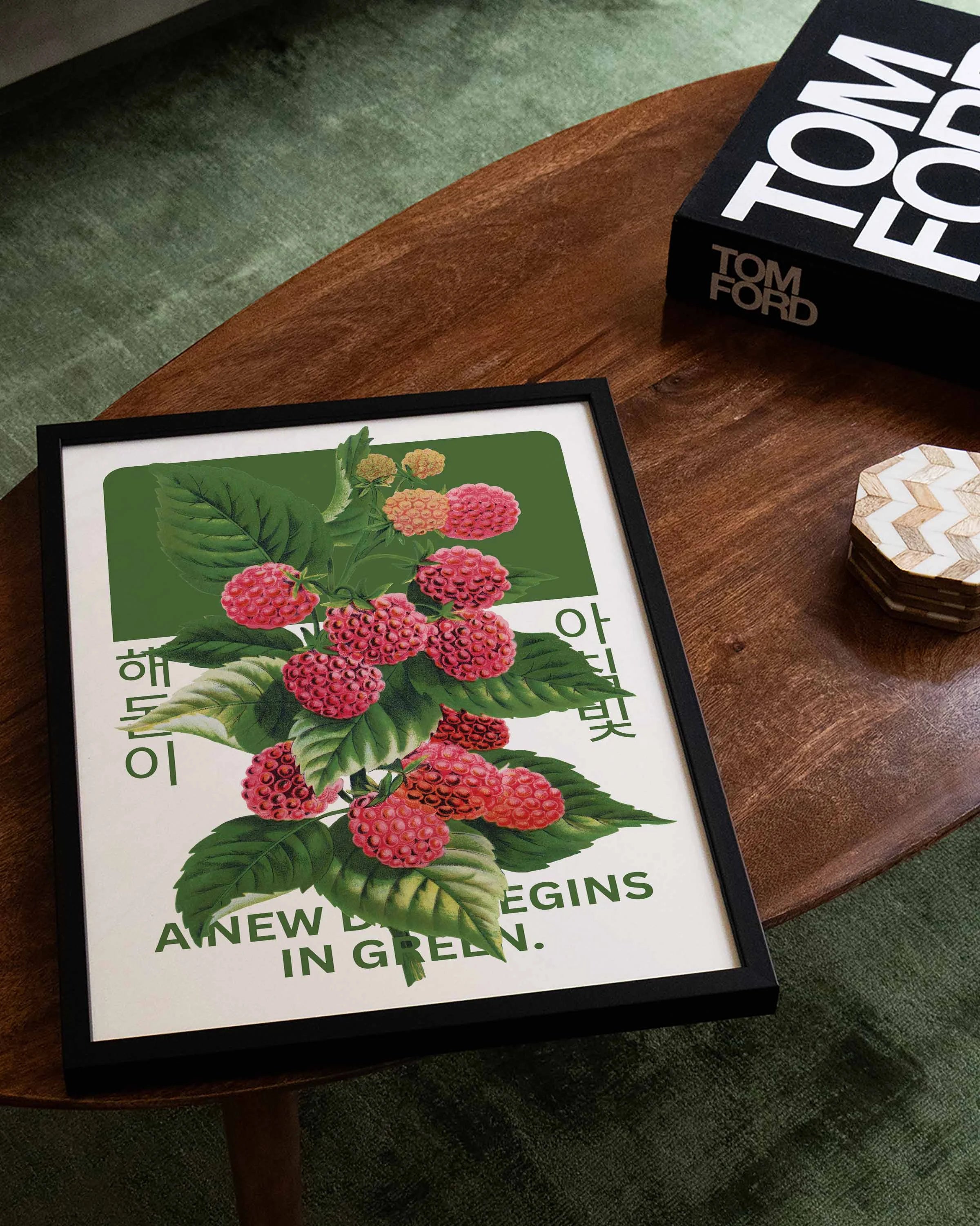 Green Dawn Poster – FineArt Wandbild, moderne Kunst & Fine Art Print von Spawnd, handgefertigt & Made in Germany