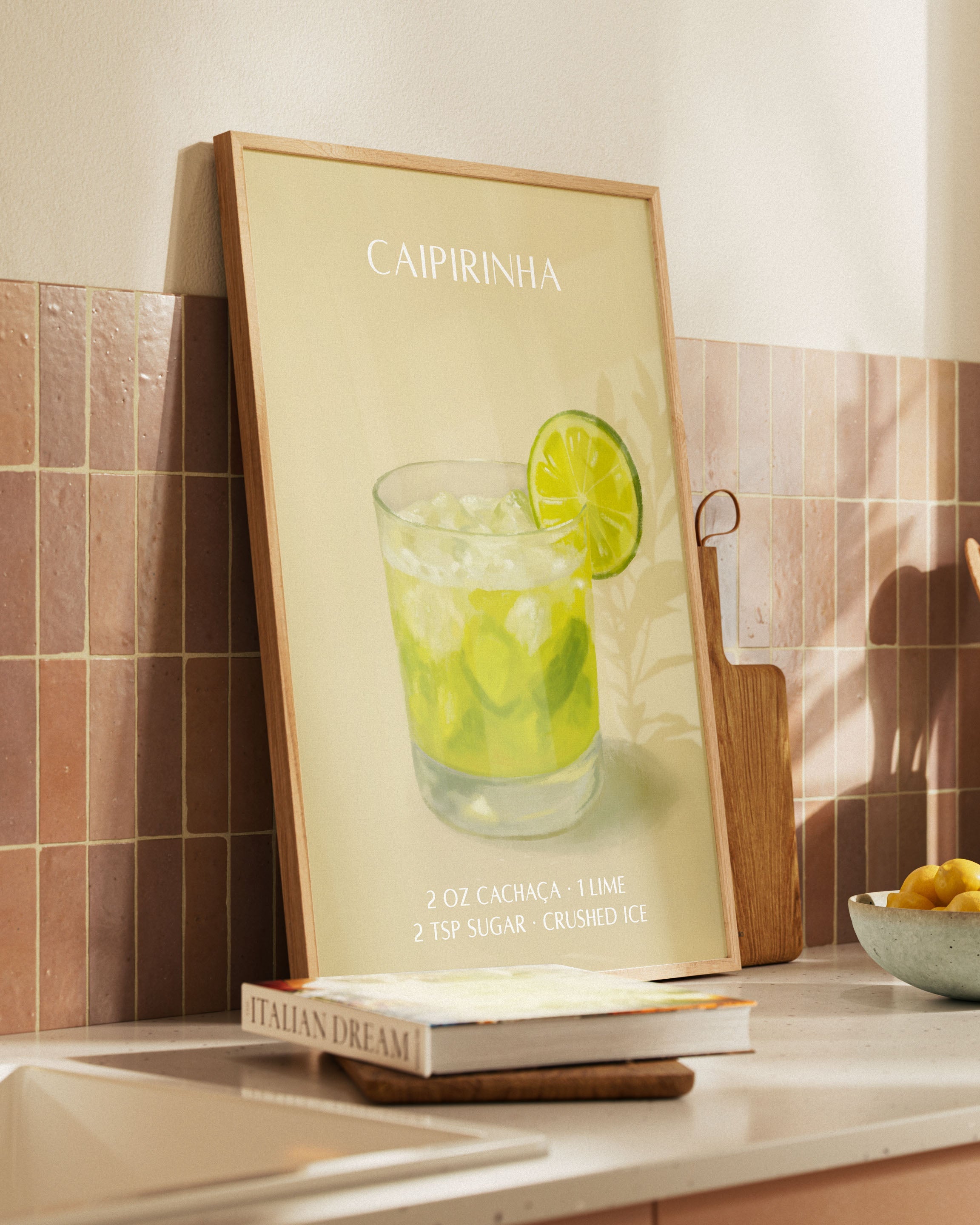 CAIPIRINHA Poster – FineArt Wandbild, moderne Kunst & Fine Art Print von Spawnd, handgefertigt & Made in Germany