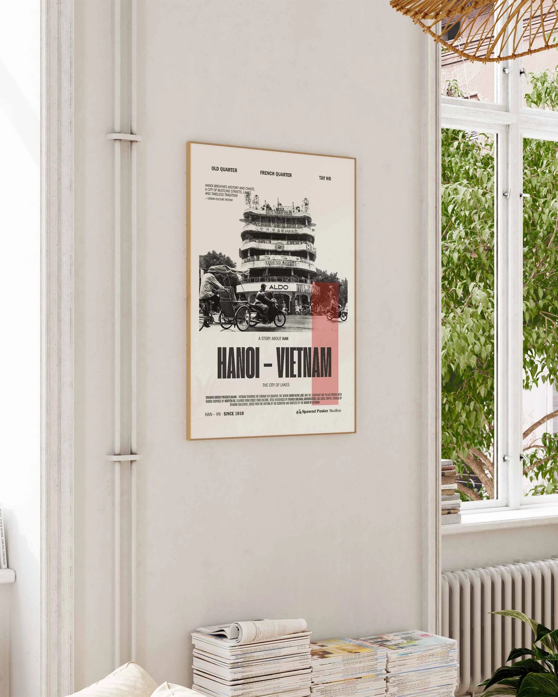 Hanoi Poster – FineArt Wandbild, moderne Kunst & Fine Art Print von Spawnd, handgefertigt & Made in Germany