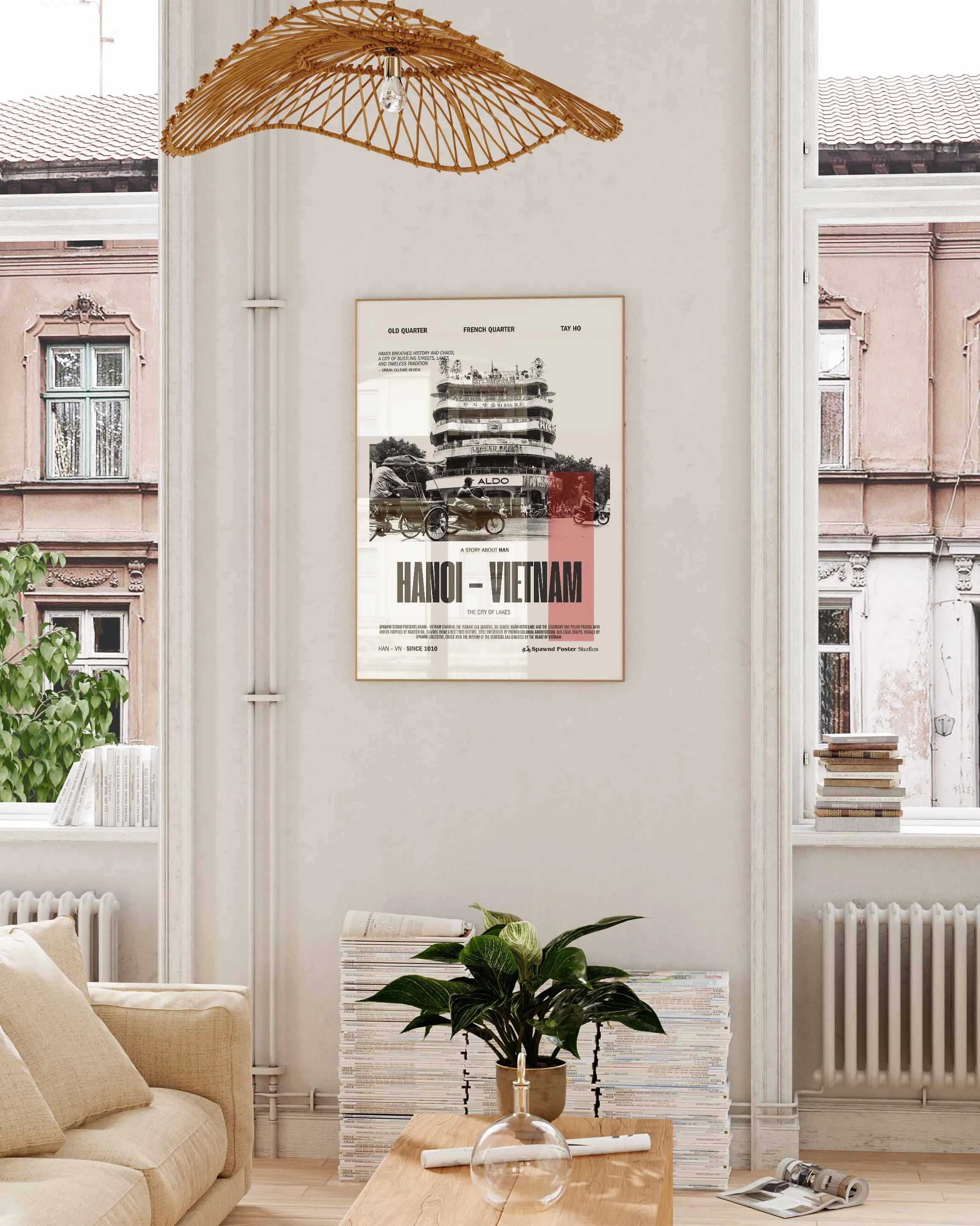 Hanoi Poster – FineArt Wandbild, moderne Kunst & Fine Art Print von Spawnd, handgefertigt & Made in Germany