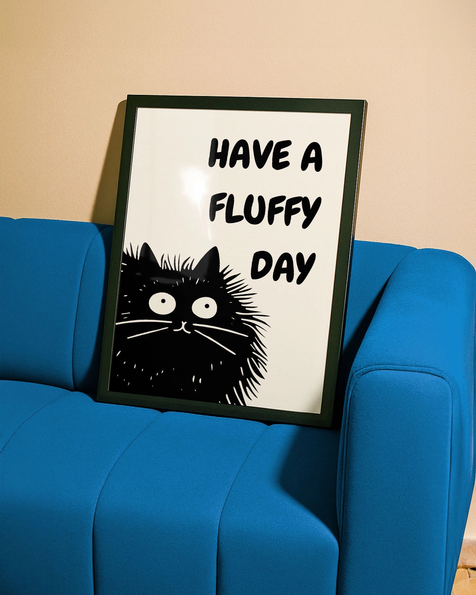 Have a fluffy Day Poster – FineArt Wandbild, moderne Kunst & Fine Art Print von Spawnd, handgefertigt & Made in Germany
