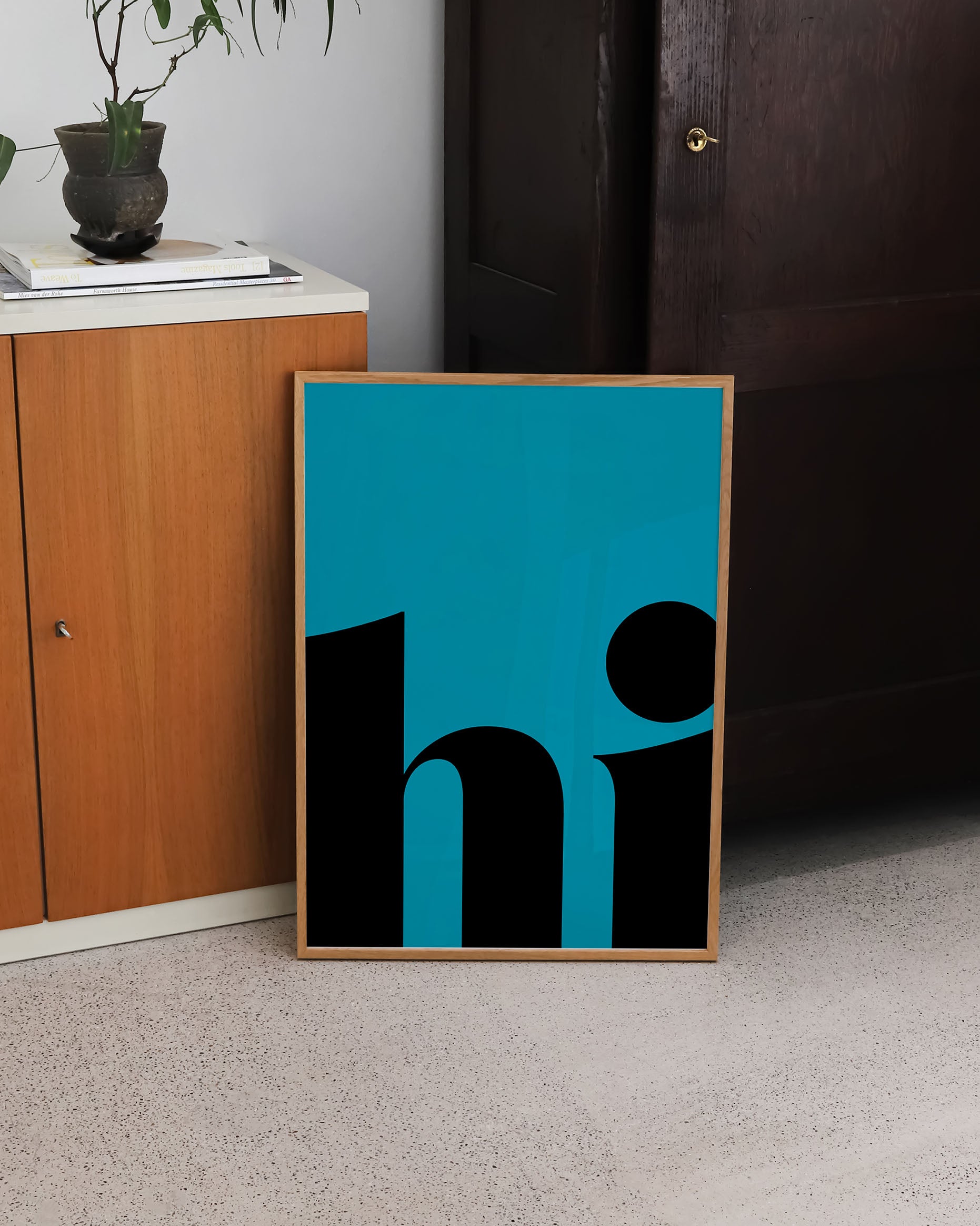 Hi Poster – FineArt Wandbild, moderne Kunst & Fine Art Print von Spawnd, handgefertigt & Made in Germany