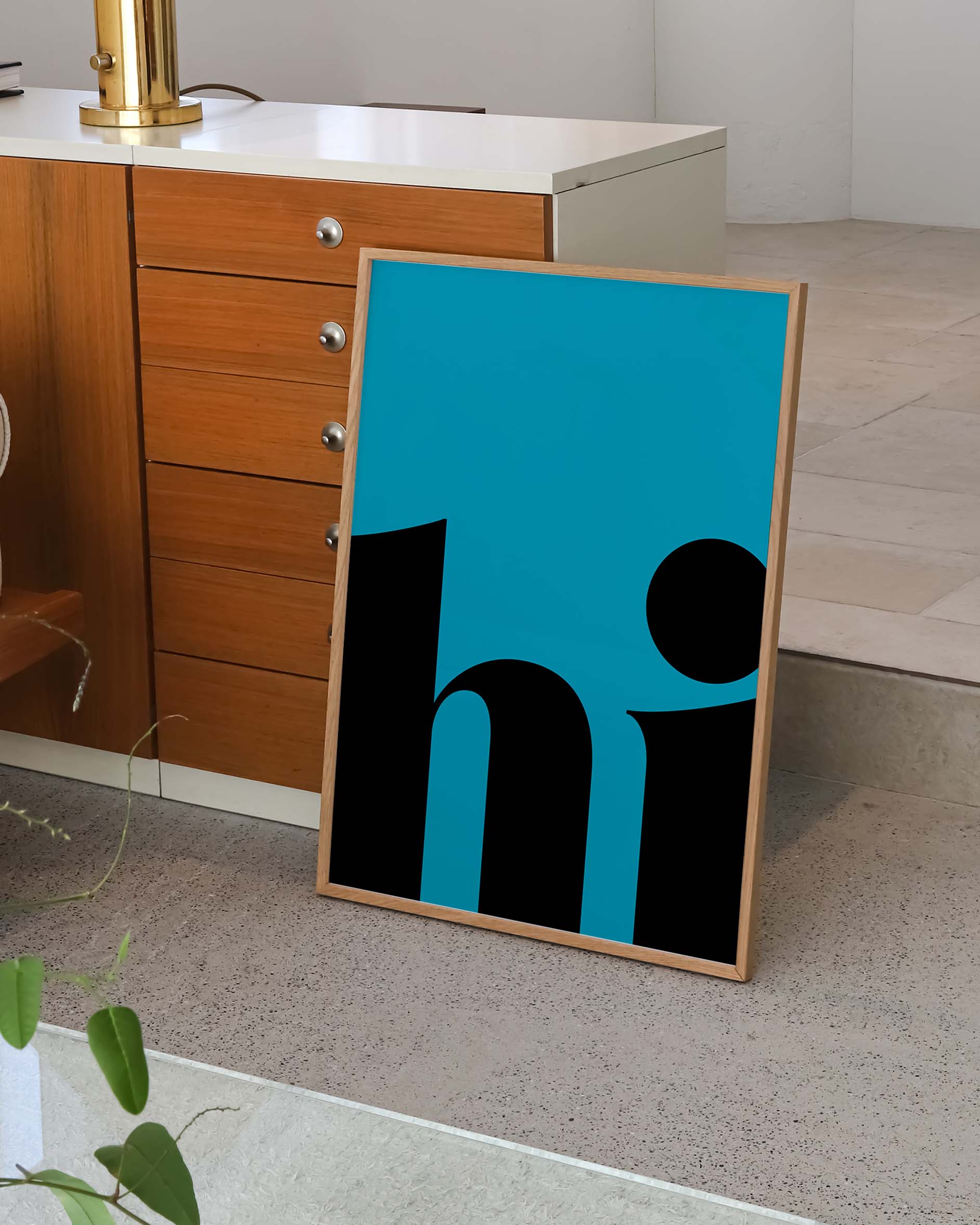 Hi Poster – FineArt Wandbild, moderne Kunst & Fine Art Print von Spawnd, handgefertigt & Made in Germany