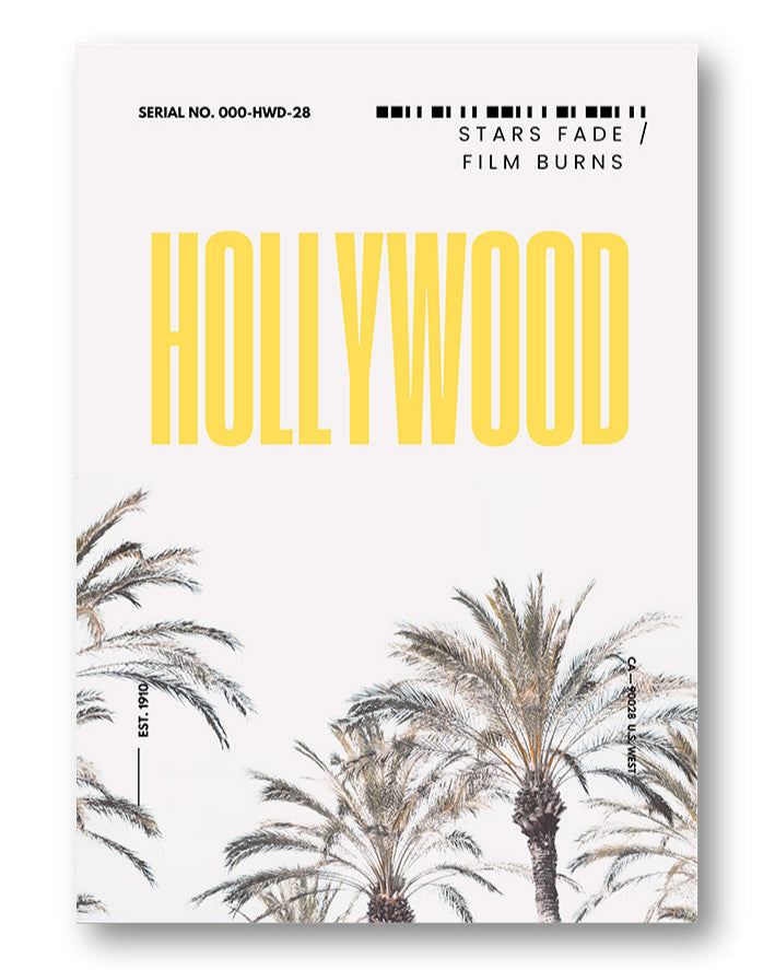 Hollywood Poster – FineArt Wandbild, moderne Kunst & Fine Art Print von Spawnd, handgefertigt & Made in Germany
