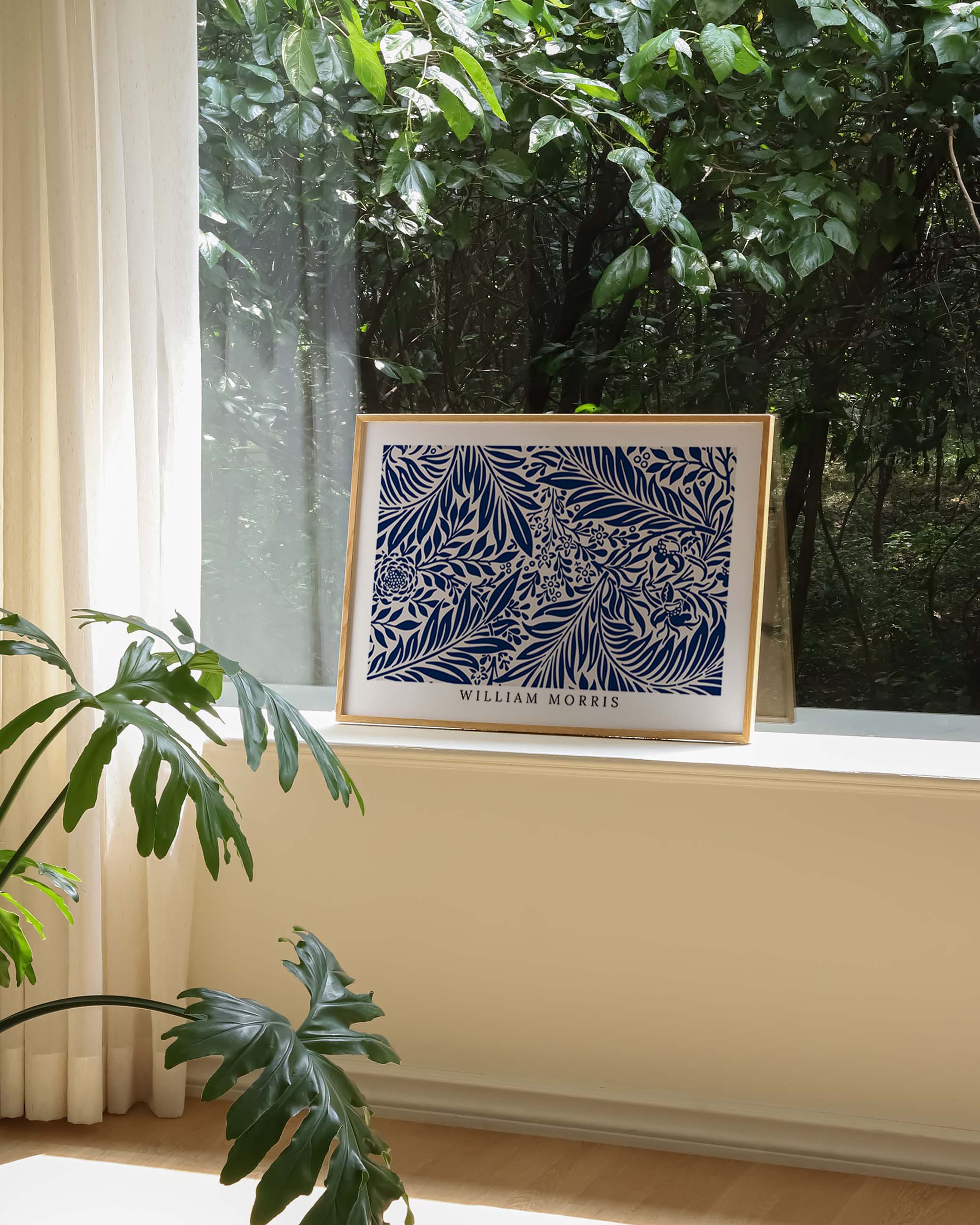 Indigo Garden Poster – FineArt Wandbild, moderne Kunst & Fine Art Print von Spawnd, handgefertigt & Made in Germany