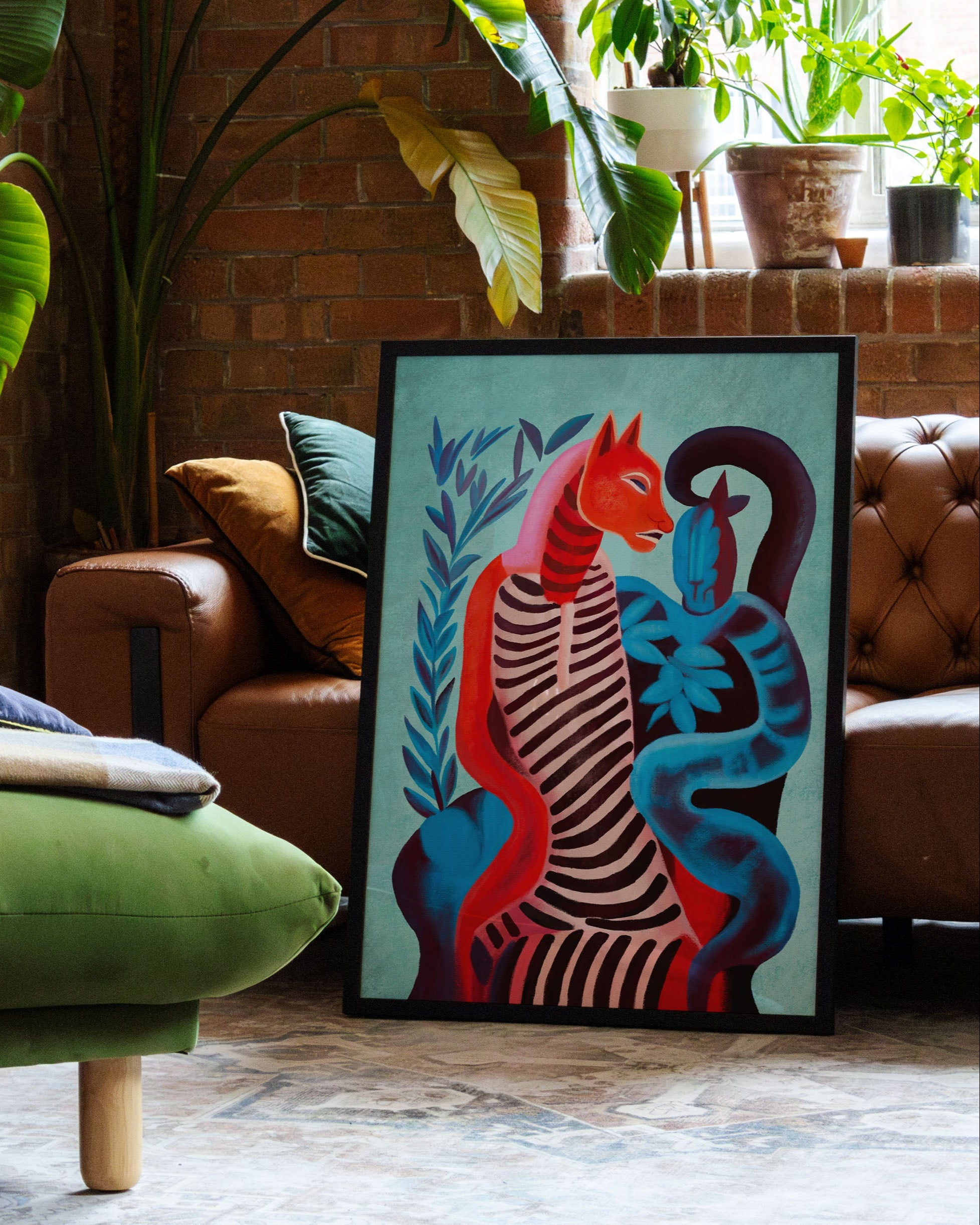 Interwoven Duality Poster – FineArt Wandbild, moderne Kunst & Fine Art Print von Spawnd, handgefertigt & Made in Germany