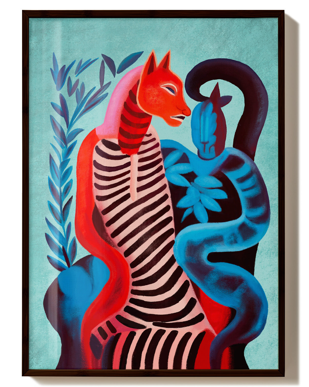 Interwoven Duality Poster – FineArt Wandbild, moderne Kunst & Fine Art Print von Spawnd, handgefertigt & Made in Germany