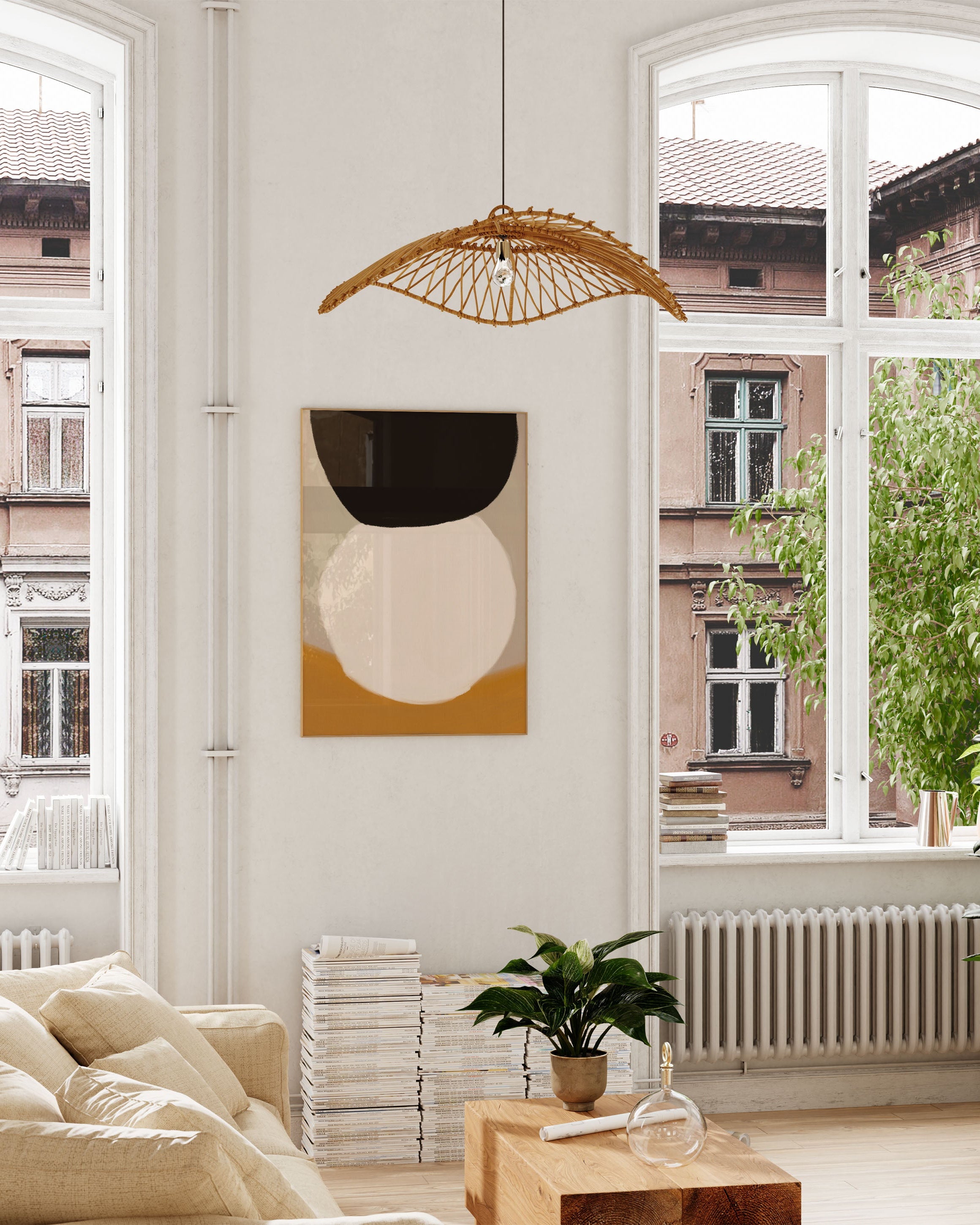 Månefall Poster – FineArt Wandbild, moderne Kunst & Fine Art Print von Spawnd, handgefertigt & Made in Germany