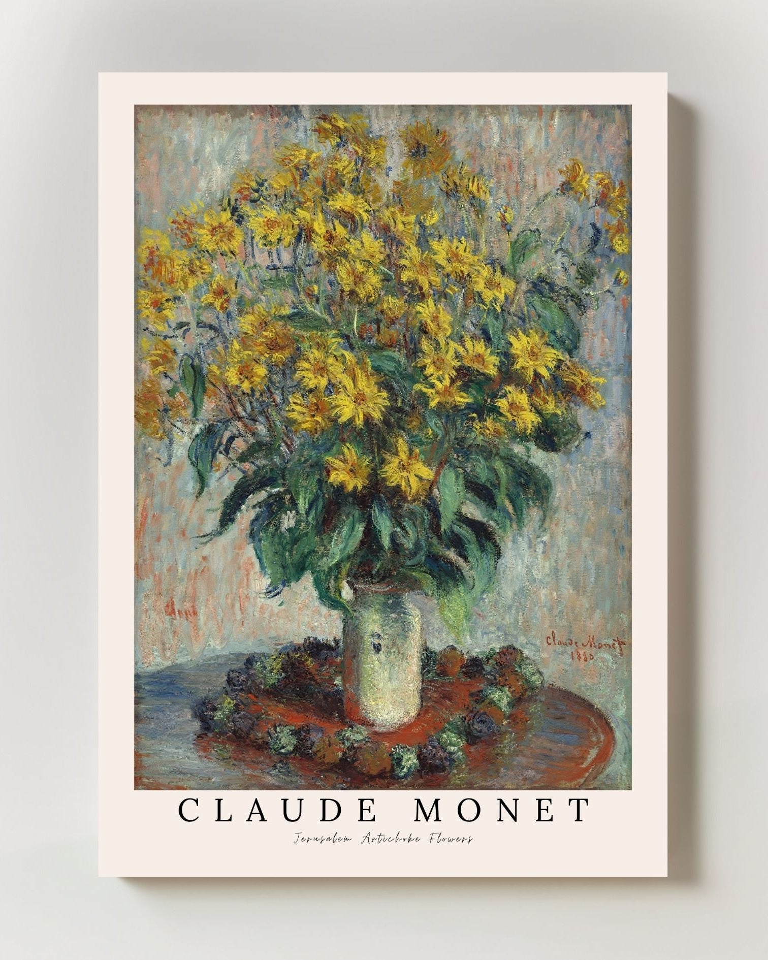 Jerusalem Artichoke Flowers Poster – FineArt Wandbild, moderne Kunst & Fine Art Print von Spawnd, handgefertigt & Made in Germany