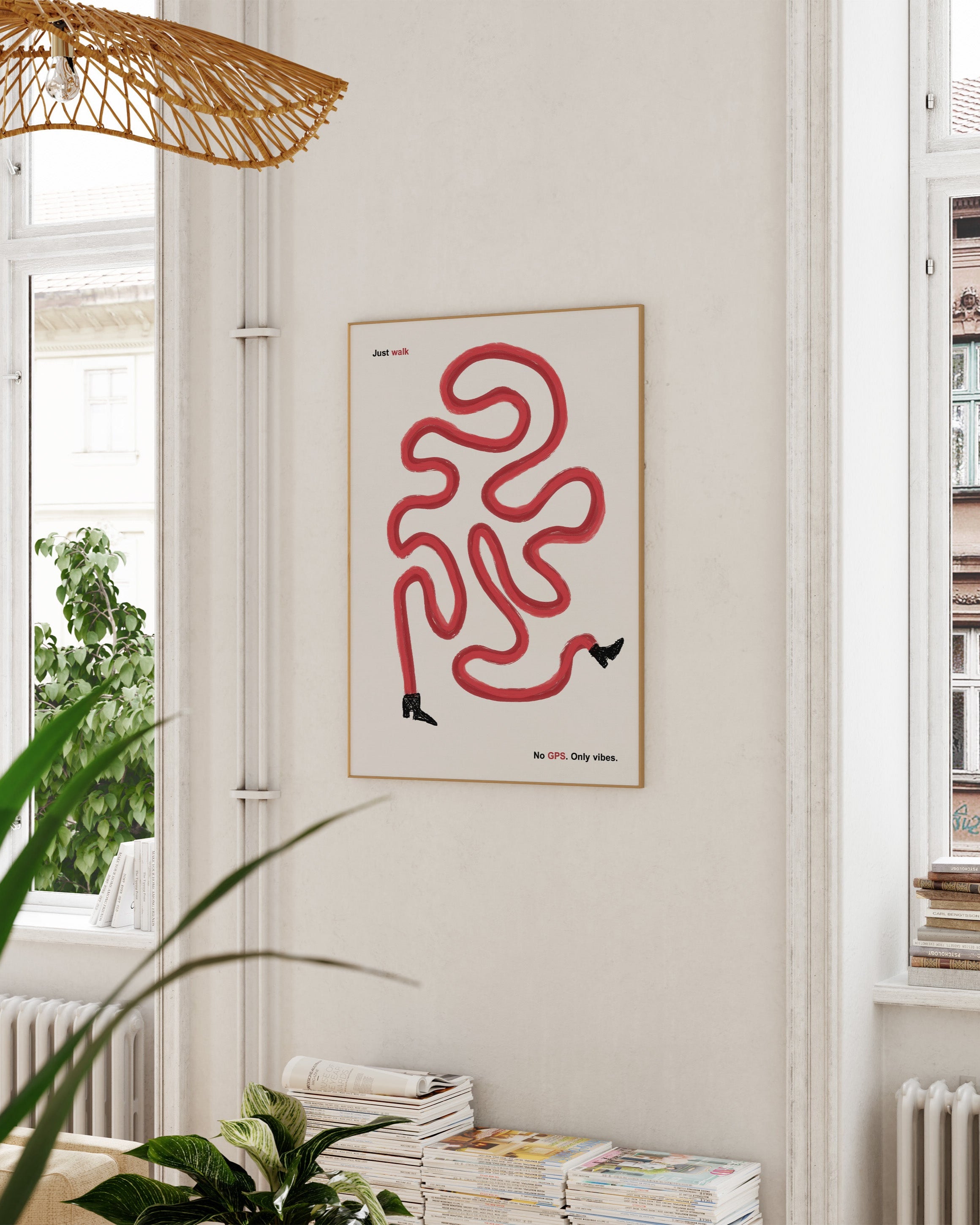 Just Walk Poster im Wohnzimmer – Fine Art Print – Spawnd