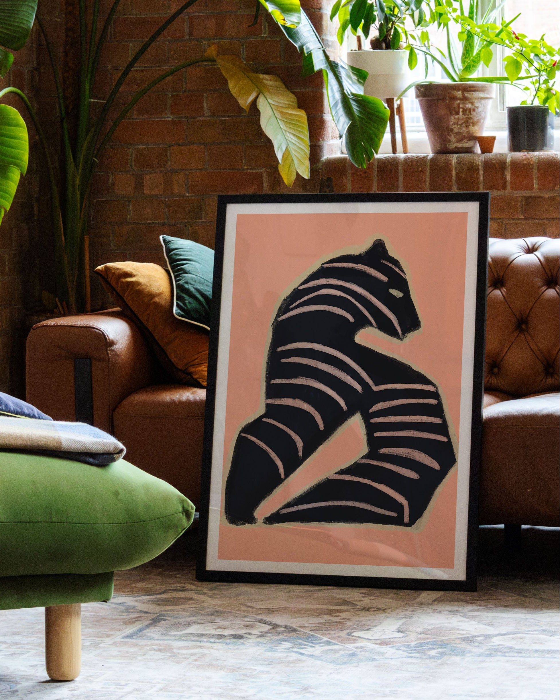 Striped Guardian Poster – FineArt Wandbild, moderne Kunst & Fine Art Print von Spawnd, handgefertigt & Made in Germany