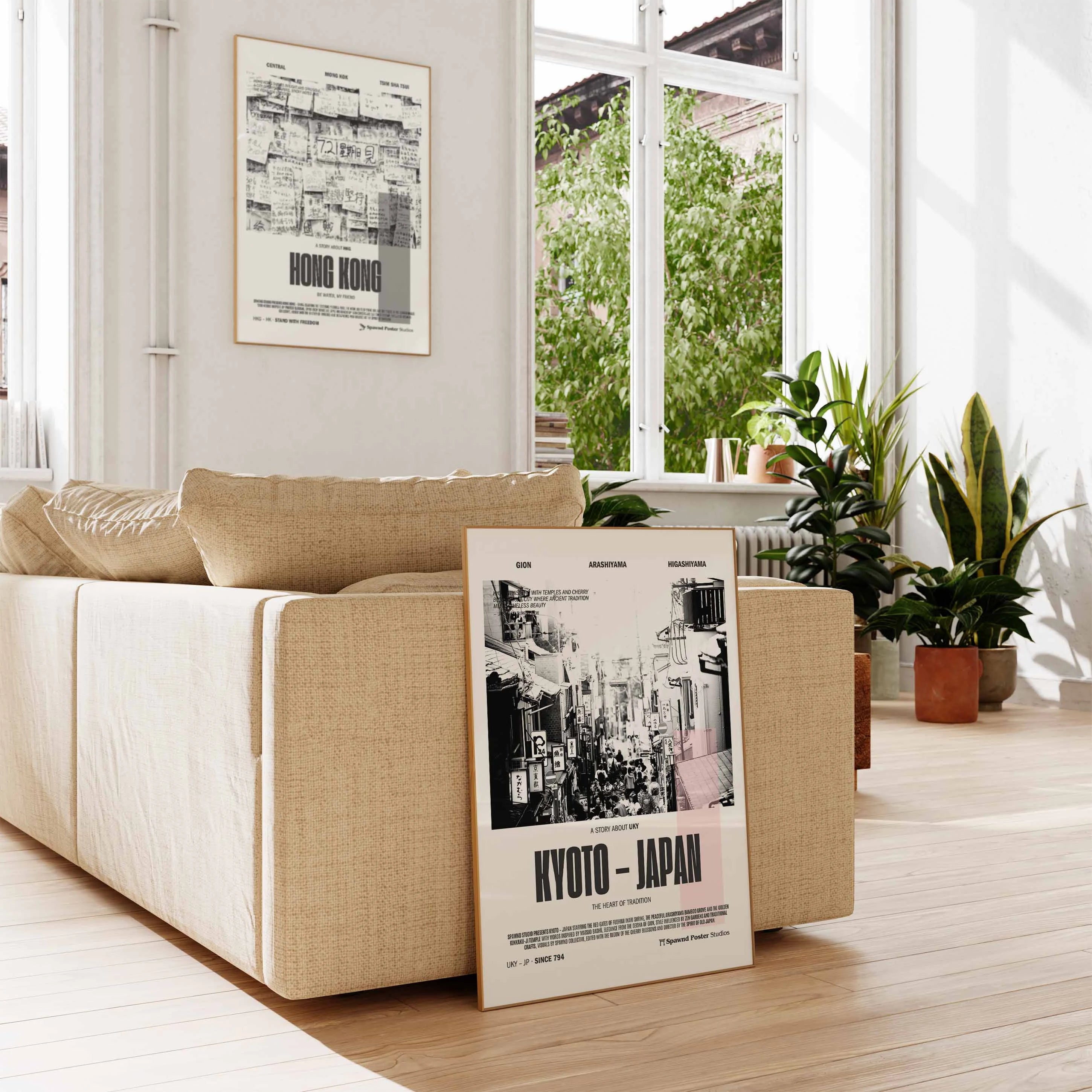Koyoto Poster – FineArt Wandbild, moderne Kunst & Fine Art Print von Spawnd, handgefertigt & Made in Germany