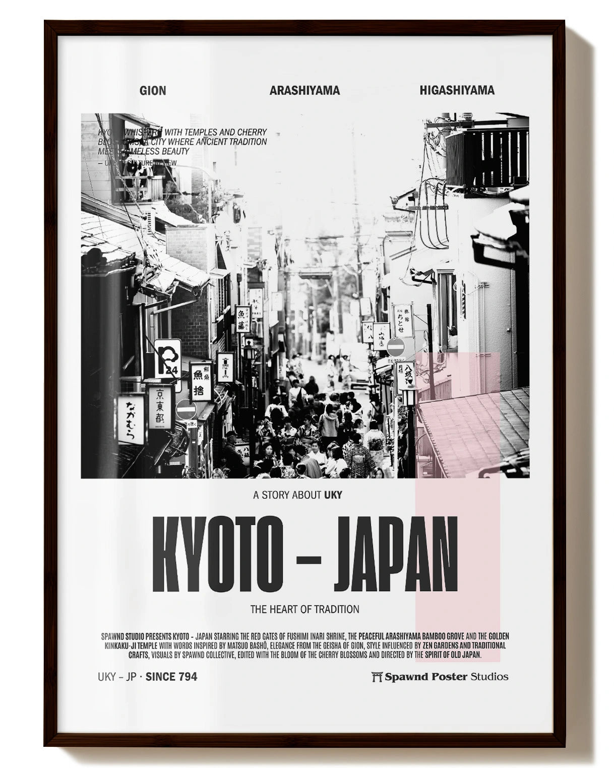 Koyoto Poster – FineArt Wandbild, moderne Kunst & Fine Art Print von Spawnd, handgefertigt & Made in Germany