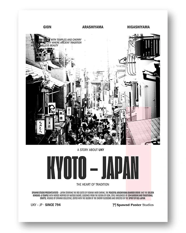 Koyoto Poster – FineArt Wandbild, moderne Kunst & Fine Art Print von Spawnd, handgefertigt & Made in Germany