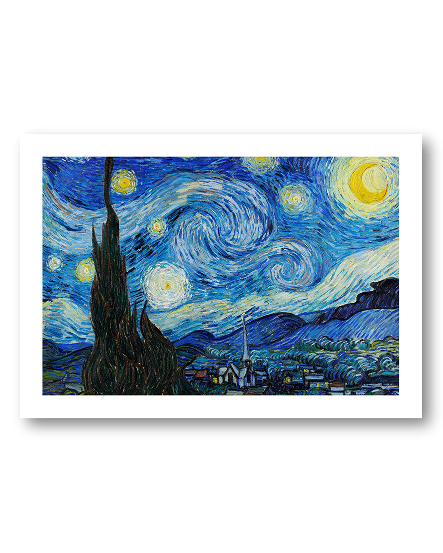 La Nuit étoilée V2 Poster – FineArt Wandbild, moderne Kunst & Fine Art Print von Spawnd, handgefertigt & Made in Germany