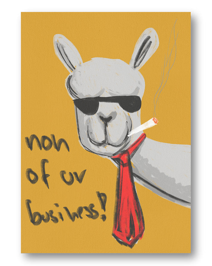 Lama Poster – FineArt Wandbild, moderne Kunst & Fine Art Print von Spawnd, handgefertigt & Made in Germany