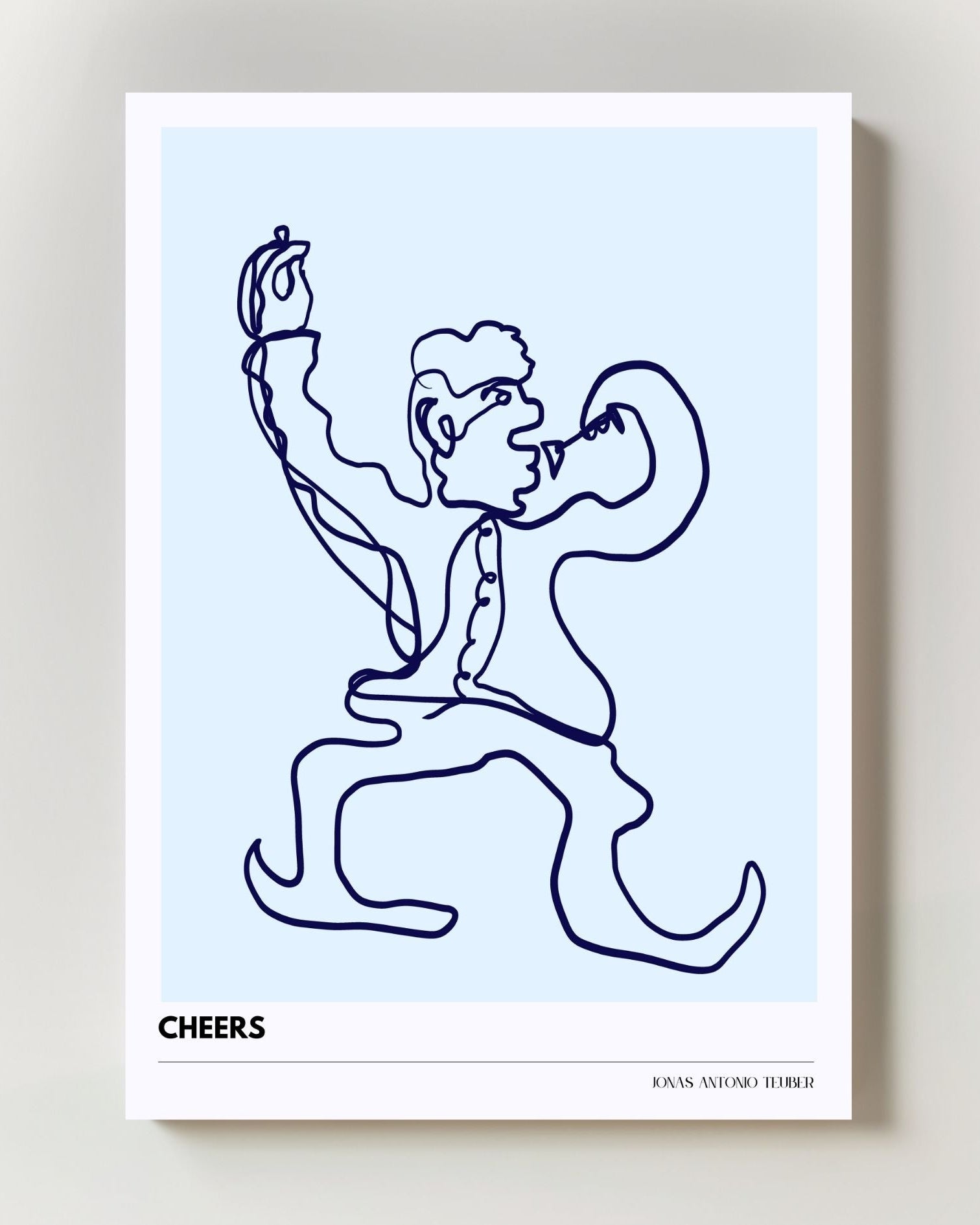 LB - Cheers Poster – FineArt Wandbild, moderne Kunst & Fine Art Print von Spawnd, handgefertigt & Made in Germany