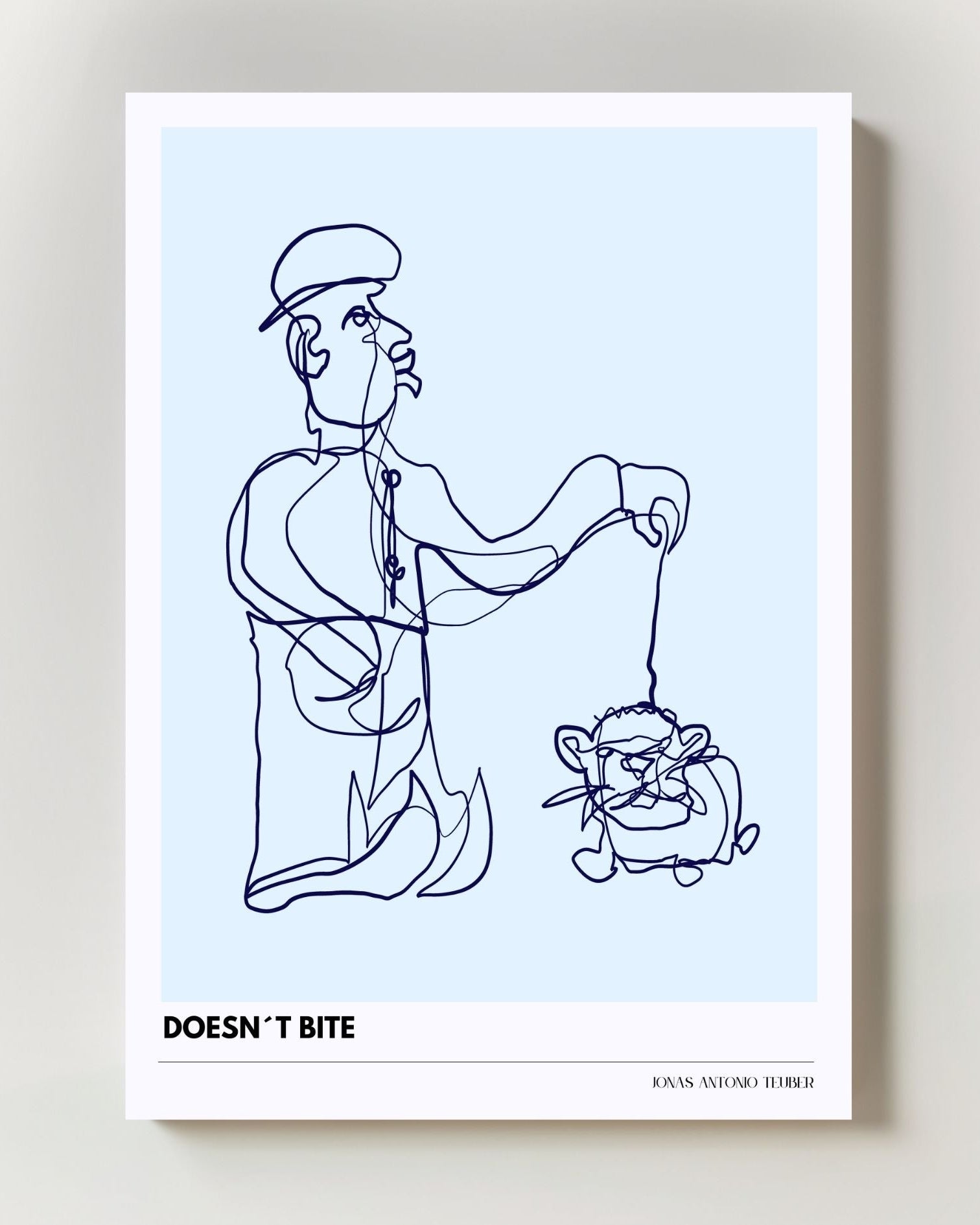 LB - Doesn't bite Poster – FineArt Wandbild, moderne Kunst & Fine Art Print von Spawnd, handgefertigt & Made in Germany