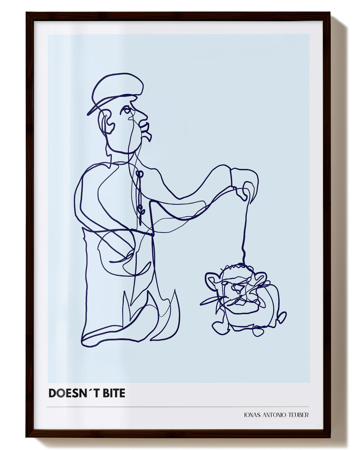 LB - Doesn't bite Poster – FineArt Wandbild, moderne Kunst & Fine Art Print von Spawnd, handgefertigt & Made in Germany