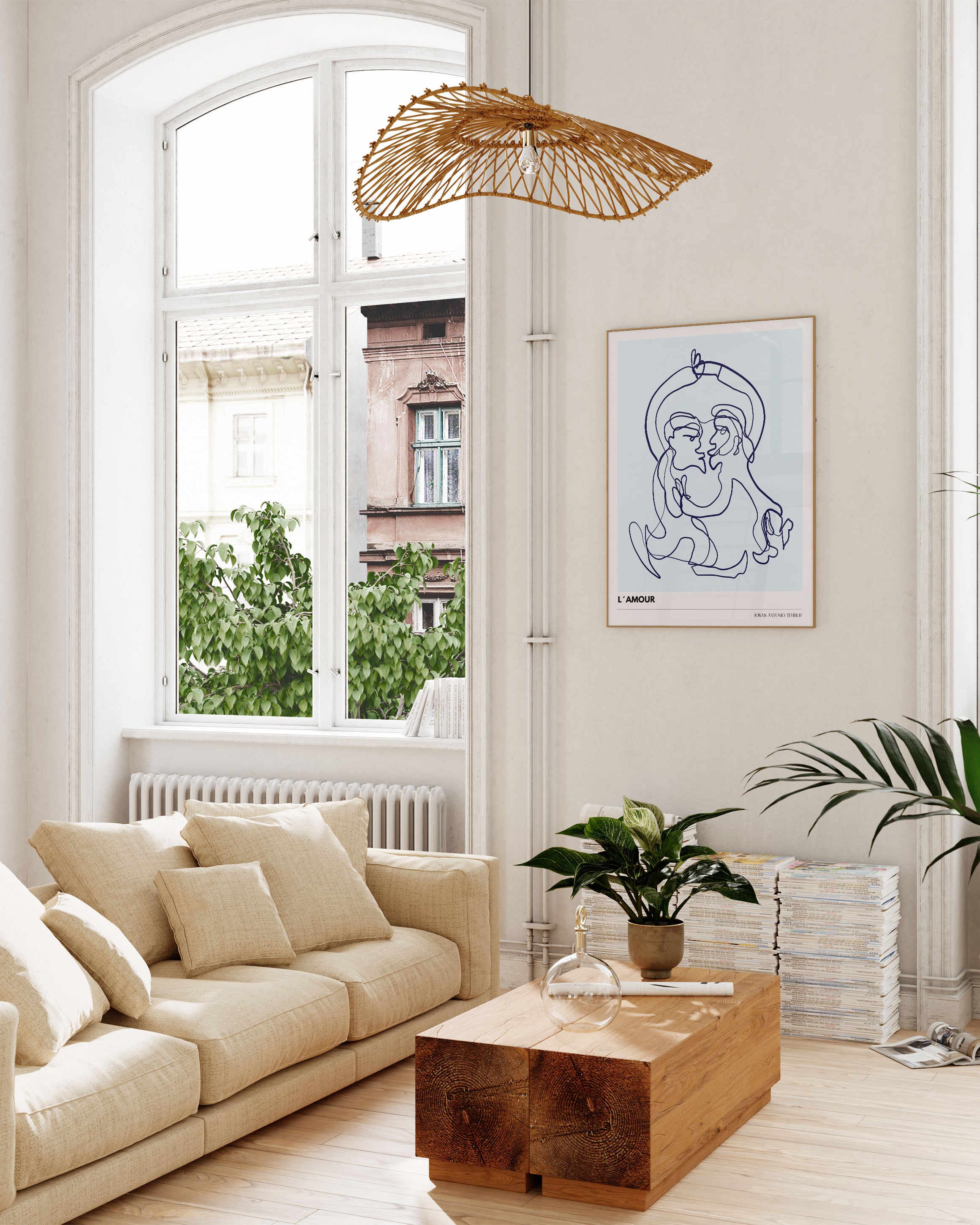 LB - L' Amour Poster – FineArt Wandbild, moderne Kunst & Fine Art Print von Spawnd, handgefertigt & Made in Germany