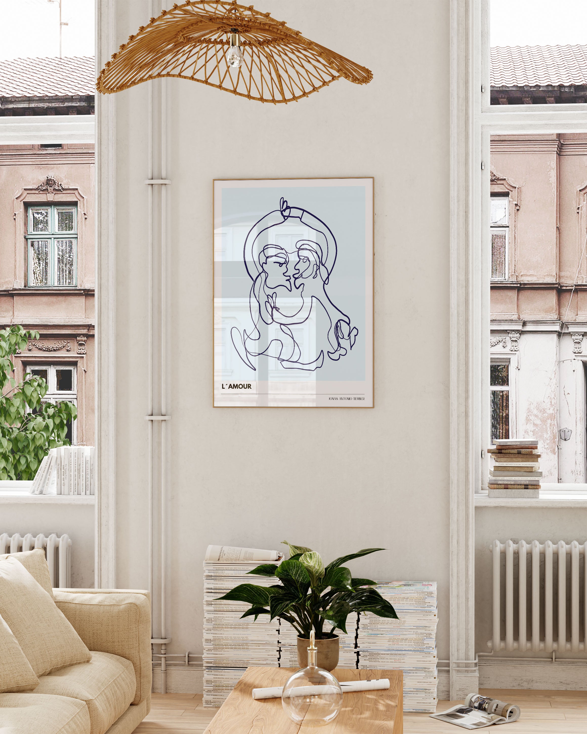 LB - L' Amour Poster – FineArt Wandbild, moderne Kunst & Fine Art Print von Spawnd, handgefertigt & Made in Germany