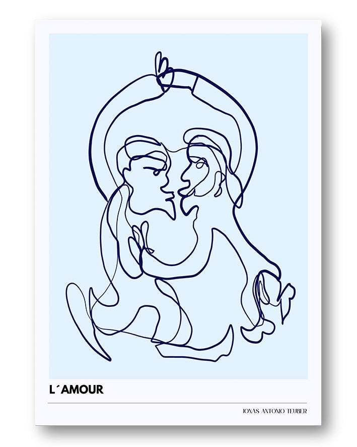 LB - L' Amour Poster – FineArt Wandbild, moderne Kunst & Fine Art Print von Spawnd, handgefertigt & Made in Germany