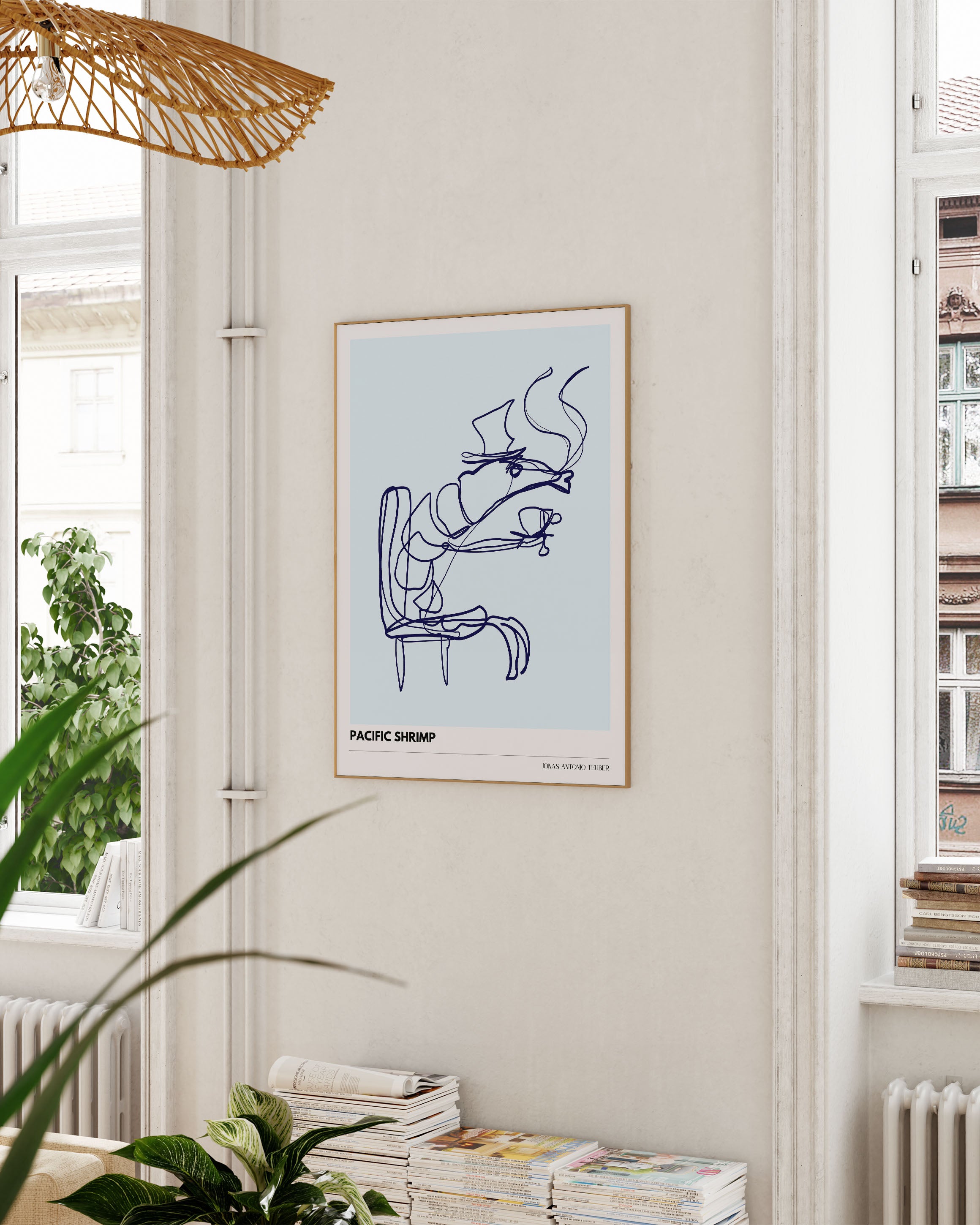 LB - Pacific Shrimp Poster – FineArt Wandbild, moderne Kunst & Fine Art Print von Spawnd, handgefertigt & Made in Germany