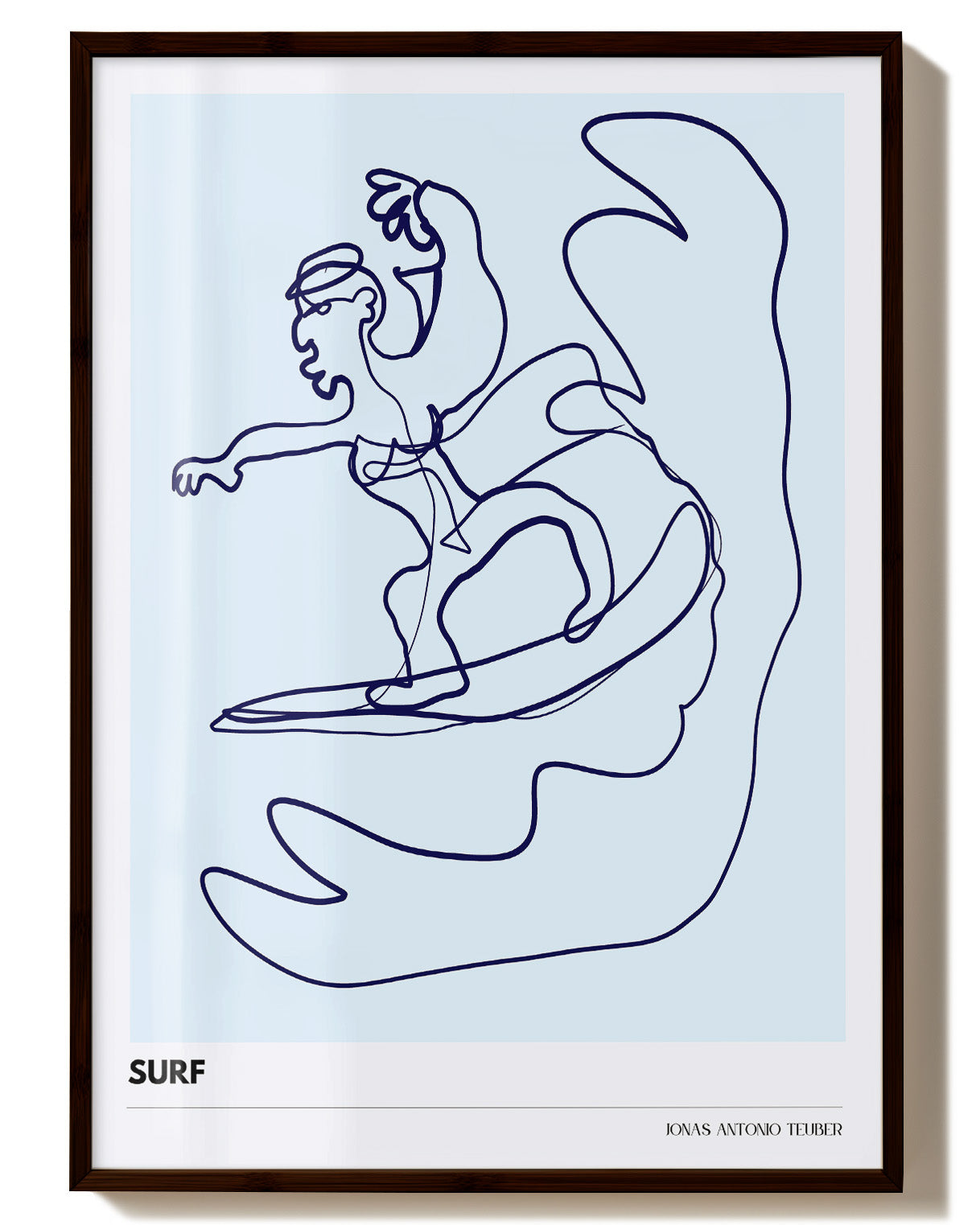 LB - Surf Poster – FineArt Wandbild, moderne Kunst & Fine Art Print von Spawnd, handgefertigt & Made in Germany