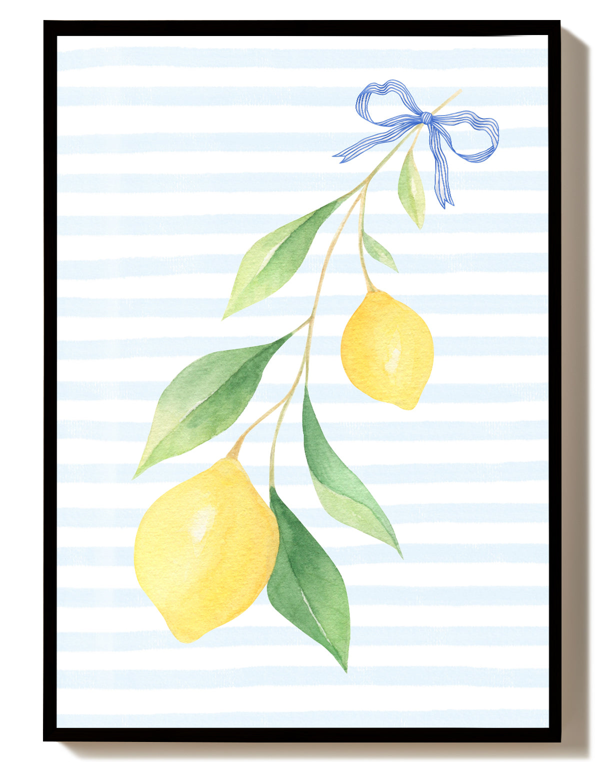 Lemon Branch Illustration Poster – Lemon Branch Illustration Poster – FineArt Wandbild, moderne Kunst & Fine Art Print von Spawnd, handgefertigt & Made in Germany