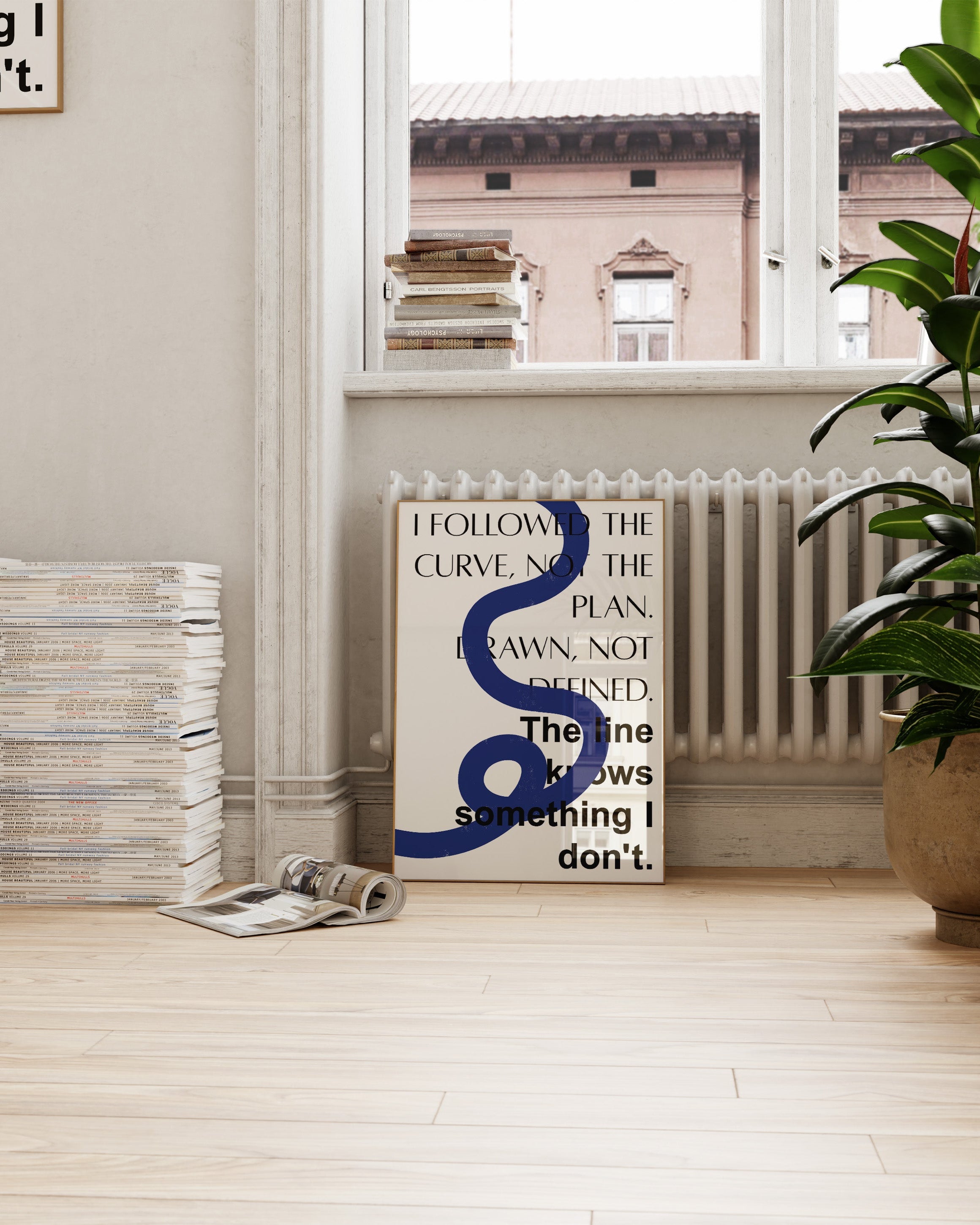 Line Poster im Wohnzimmer – Fine Art Print – Spawnd