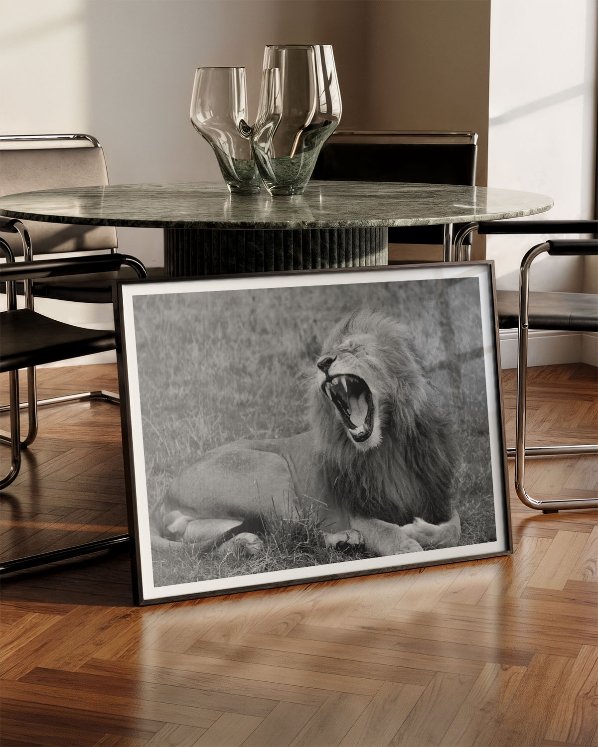 Lion Poster – FineArt Wandbild, moderne Kunst & Fine Art Print von Spawnd, handgefertigt & Made in Germany