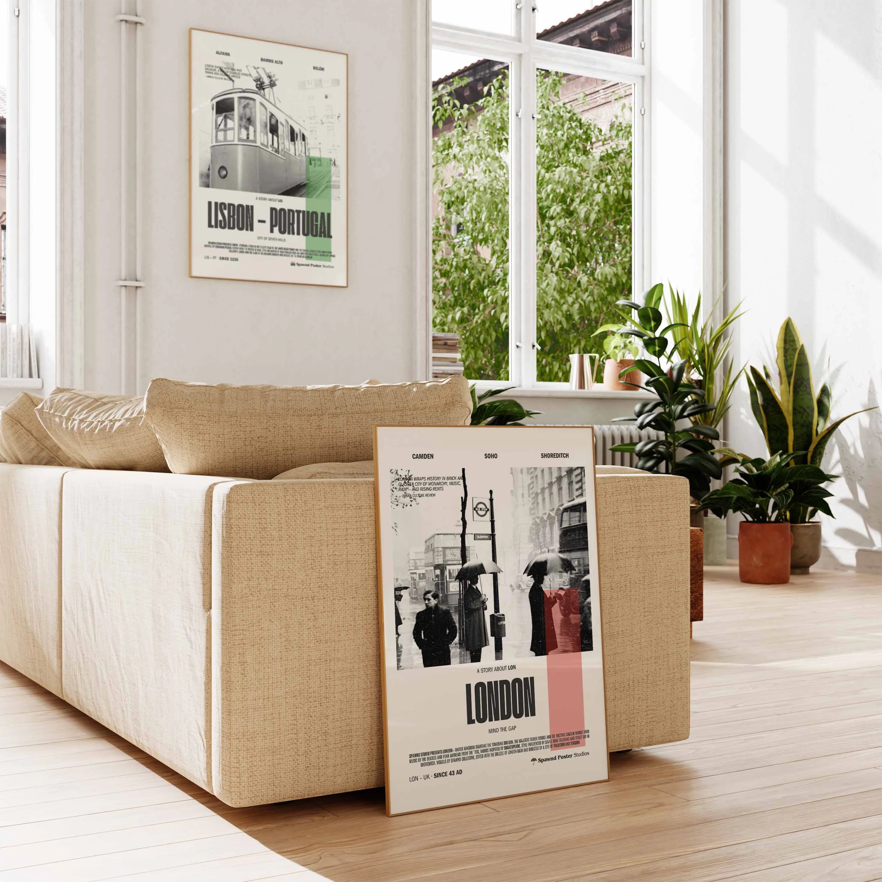 London Poster – FineArt Wandbild, moderne Kunst & Fine Art Print von Spawnd, handgefertigt & Made in Germany