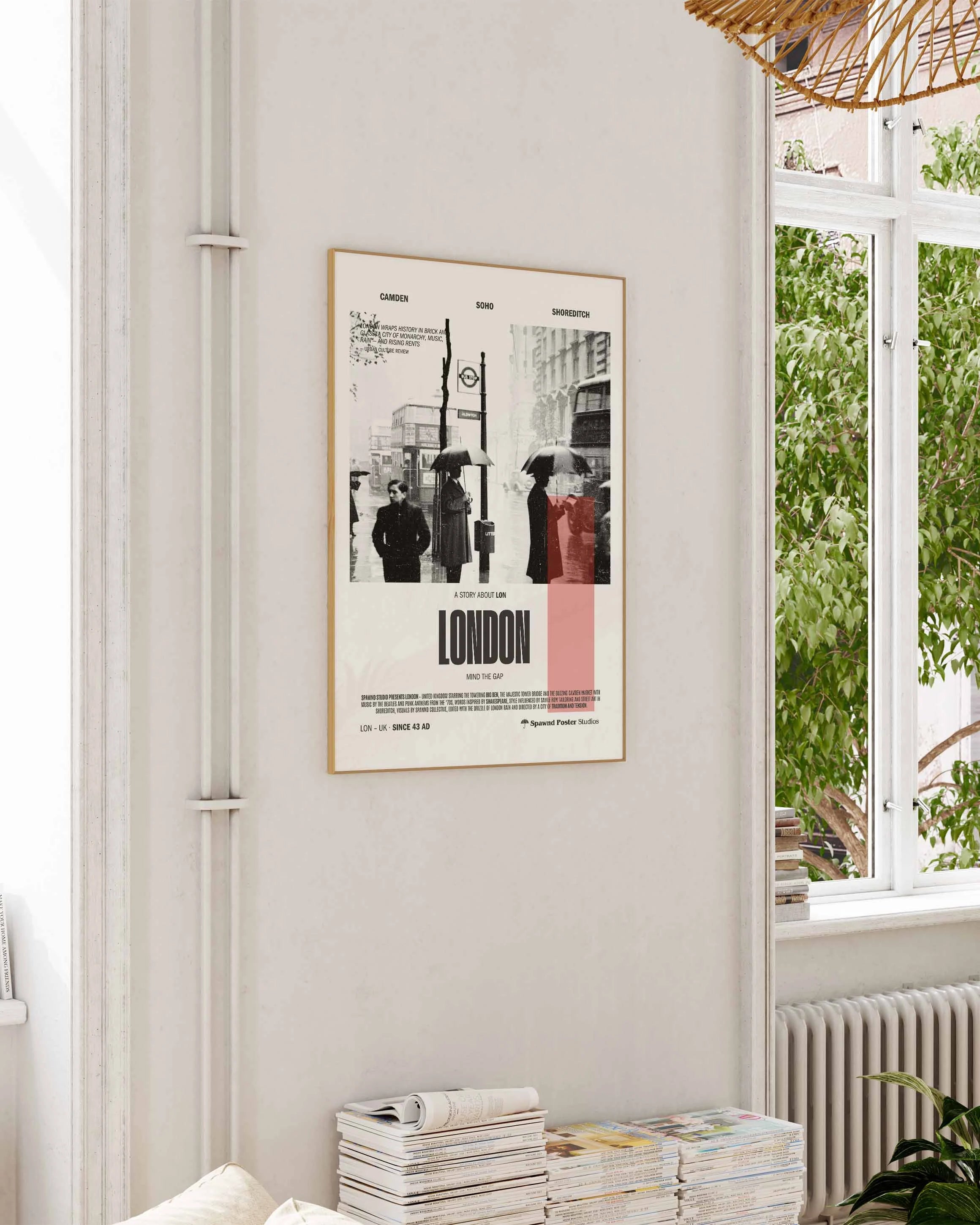 London Poster – FineArt Wandbild, moderne Kunst & Fine Art Print von Spawnd, handgefertigt & Made in Germany