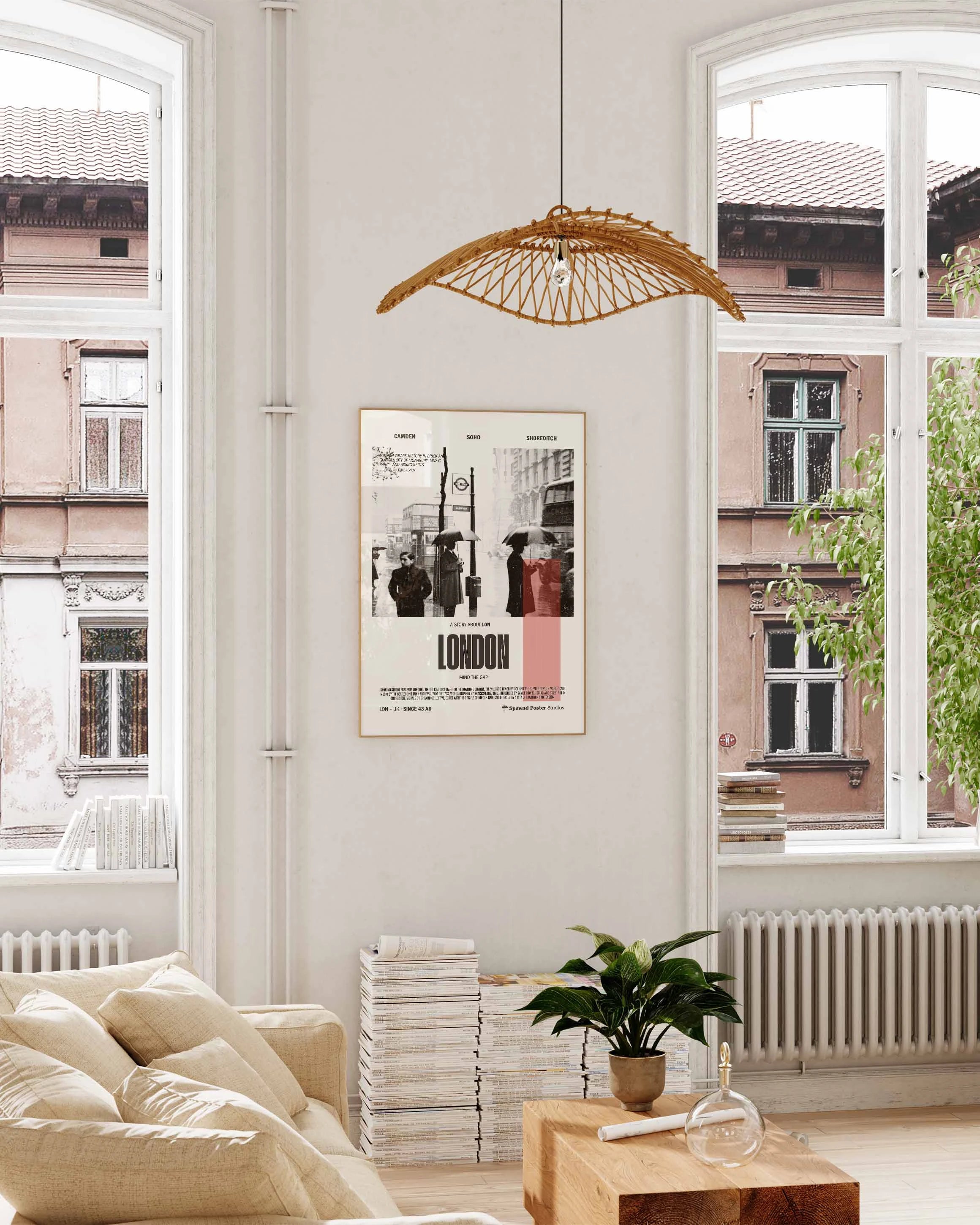 London Poster – FineArt Wandbild, moderne Kunst & Fine Art Print von Spawnd, handgefertigt & Made in Germany