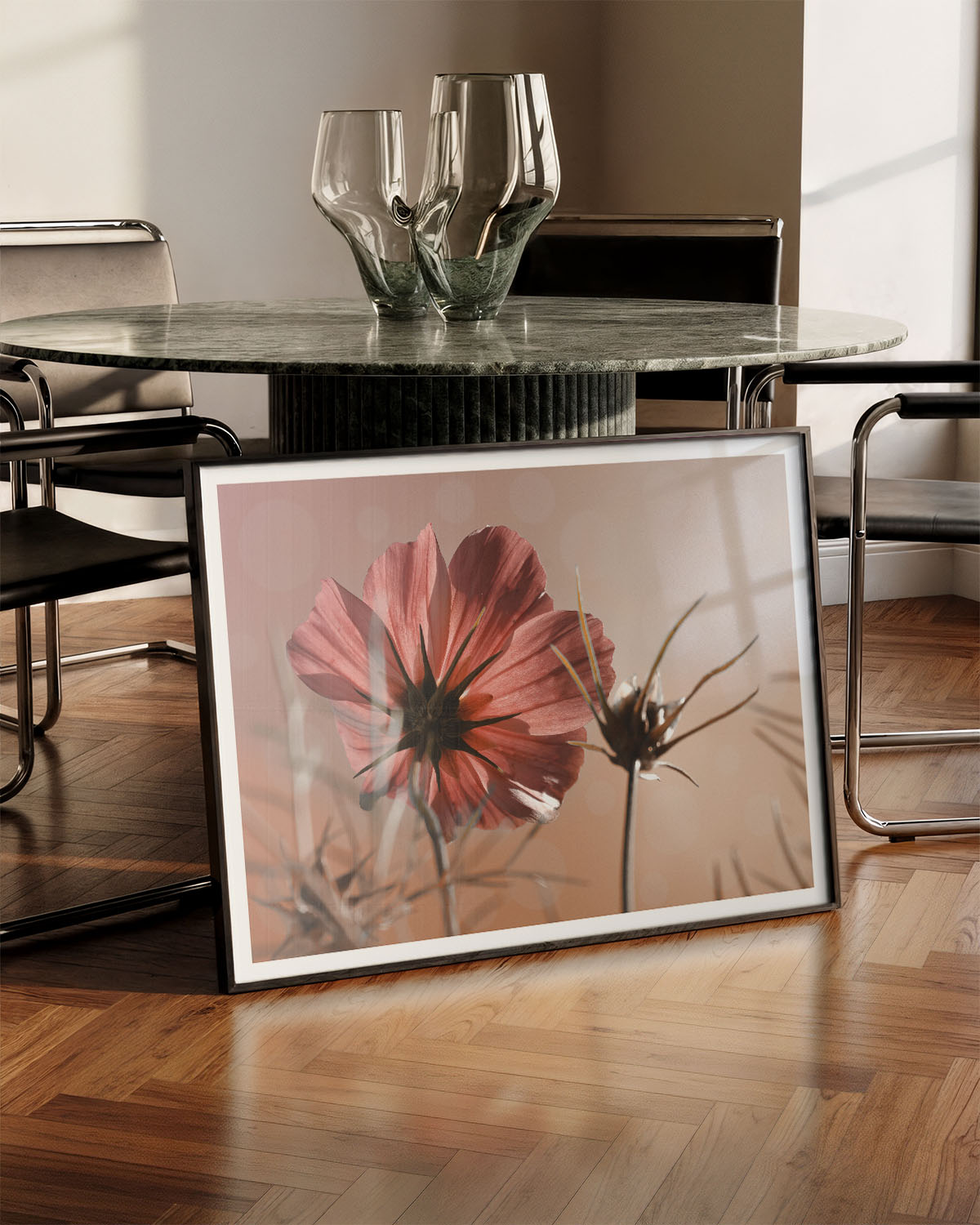 Lonely flower Poster – FineArt Wandbild, moderne Kunst & Fine Art Print von Spawnd, handgefertigt & Made in Germany