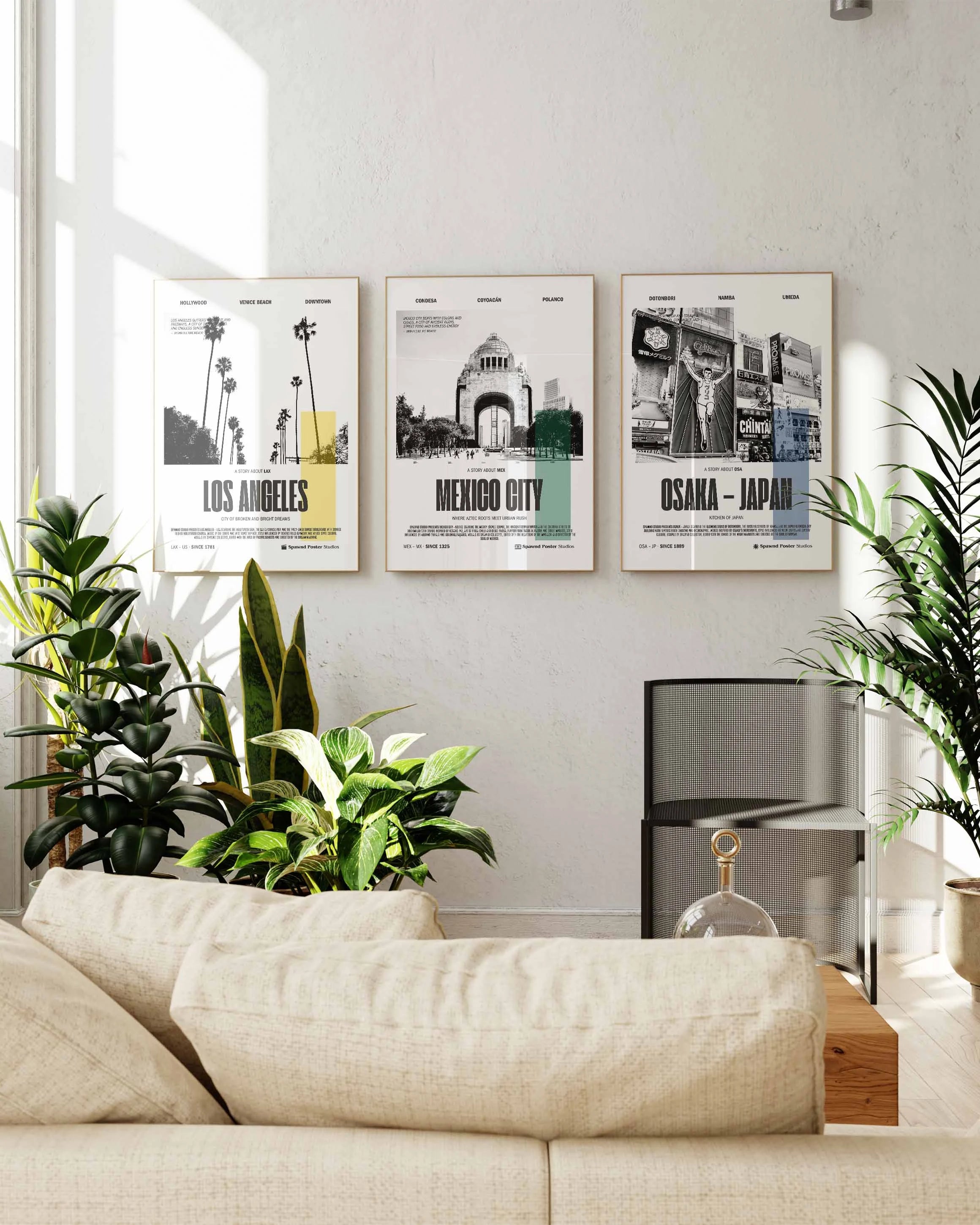 Osaka Poster – FineArt Wandbild, moderne Kunst & Fine Art Print von Spawnd, handgefertigt & Made in Germany