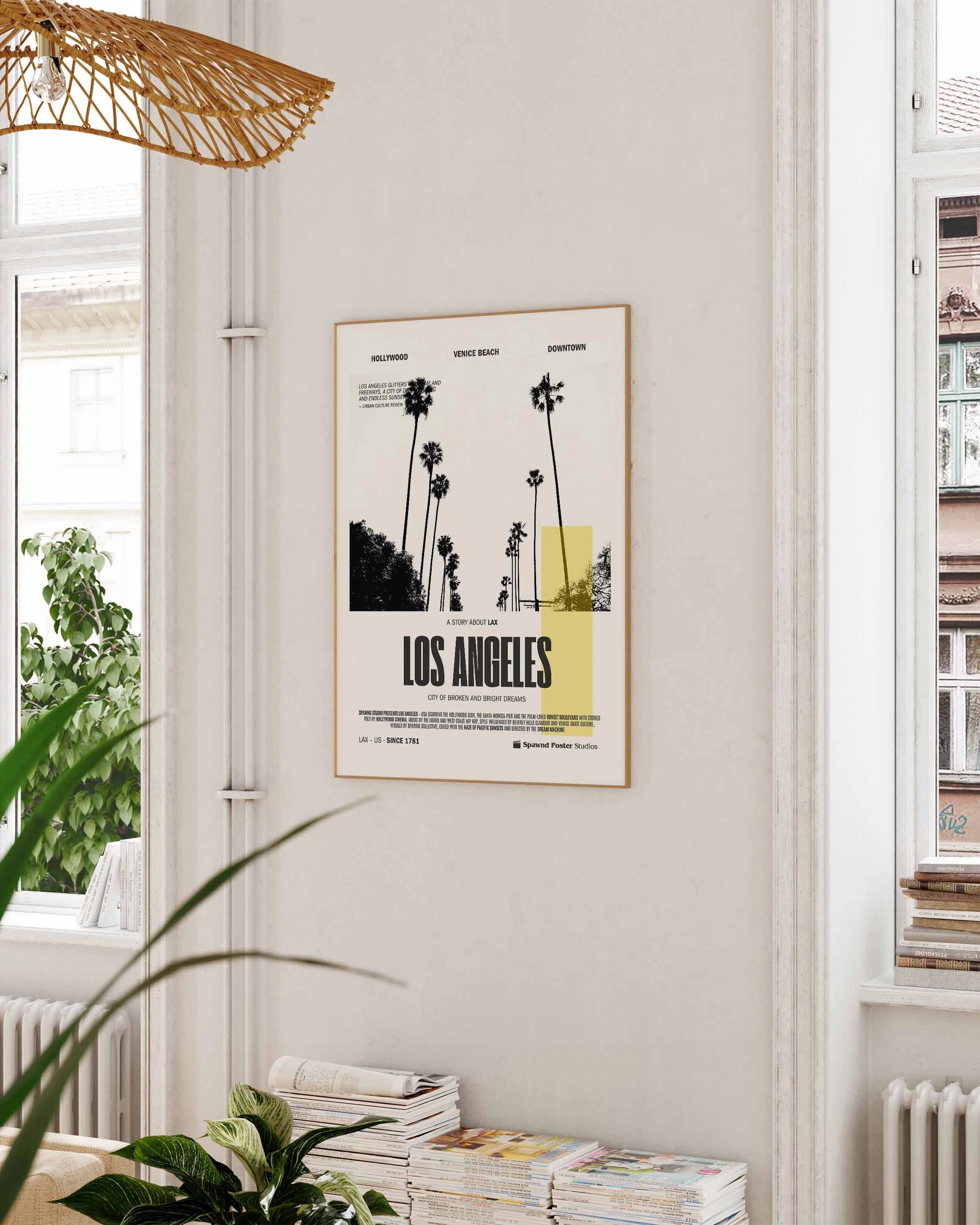 Los Angeles Poster – FineArt Wandbild, moderne Kunst & Fine Art Print von Spawnd, handgefertigt & Made in Germany