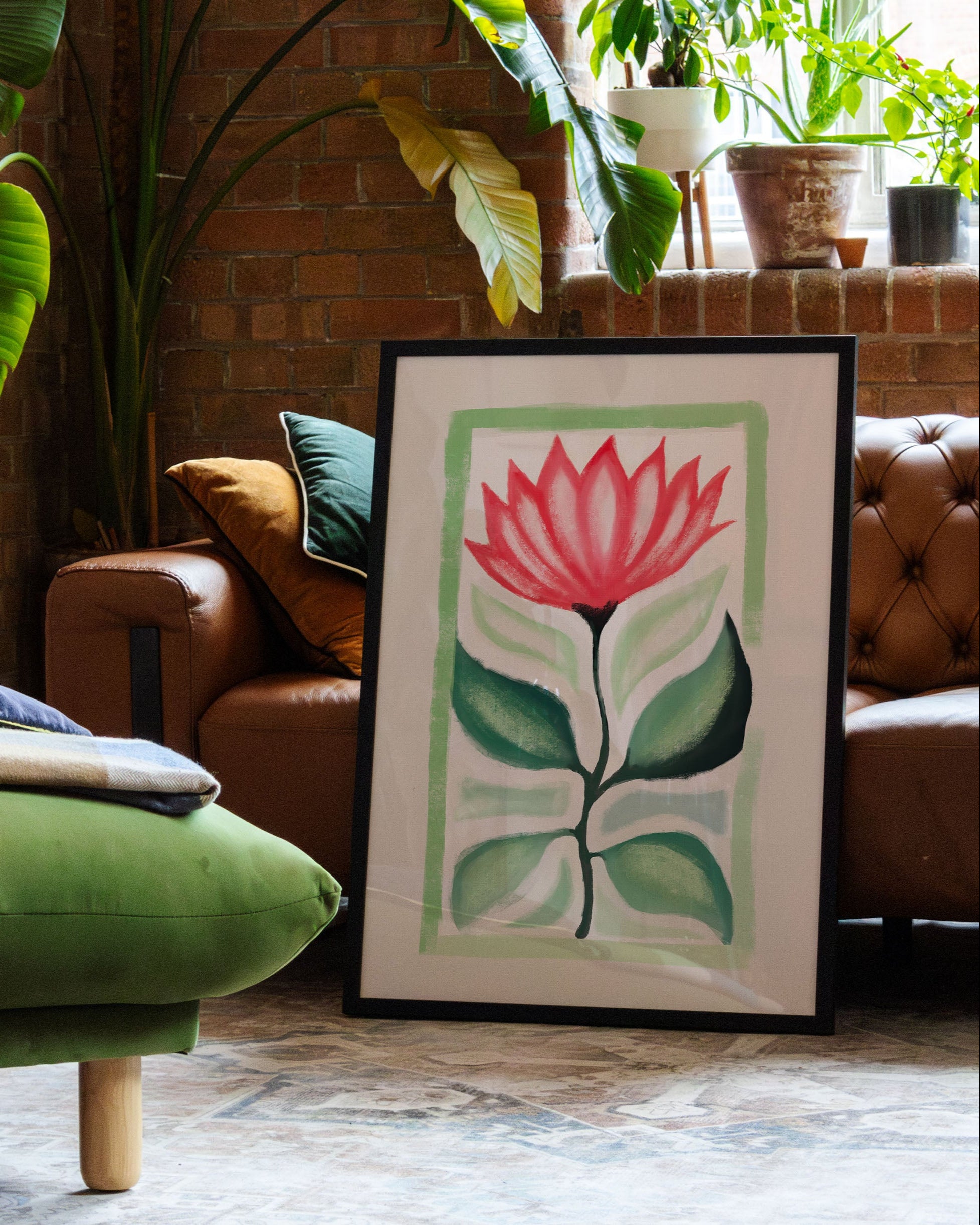 Lotus in Balance Poster – FineArt Wandbild, moderne Kunst & Fine Art Print von Spawnd, handgefertigt & Made in Germany