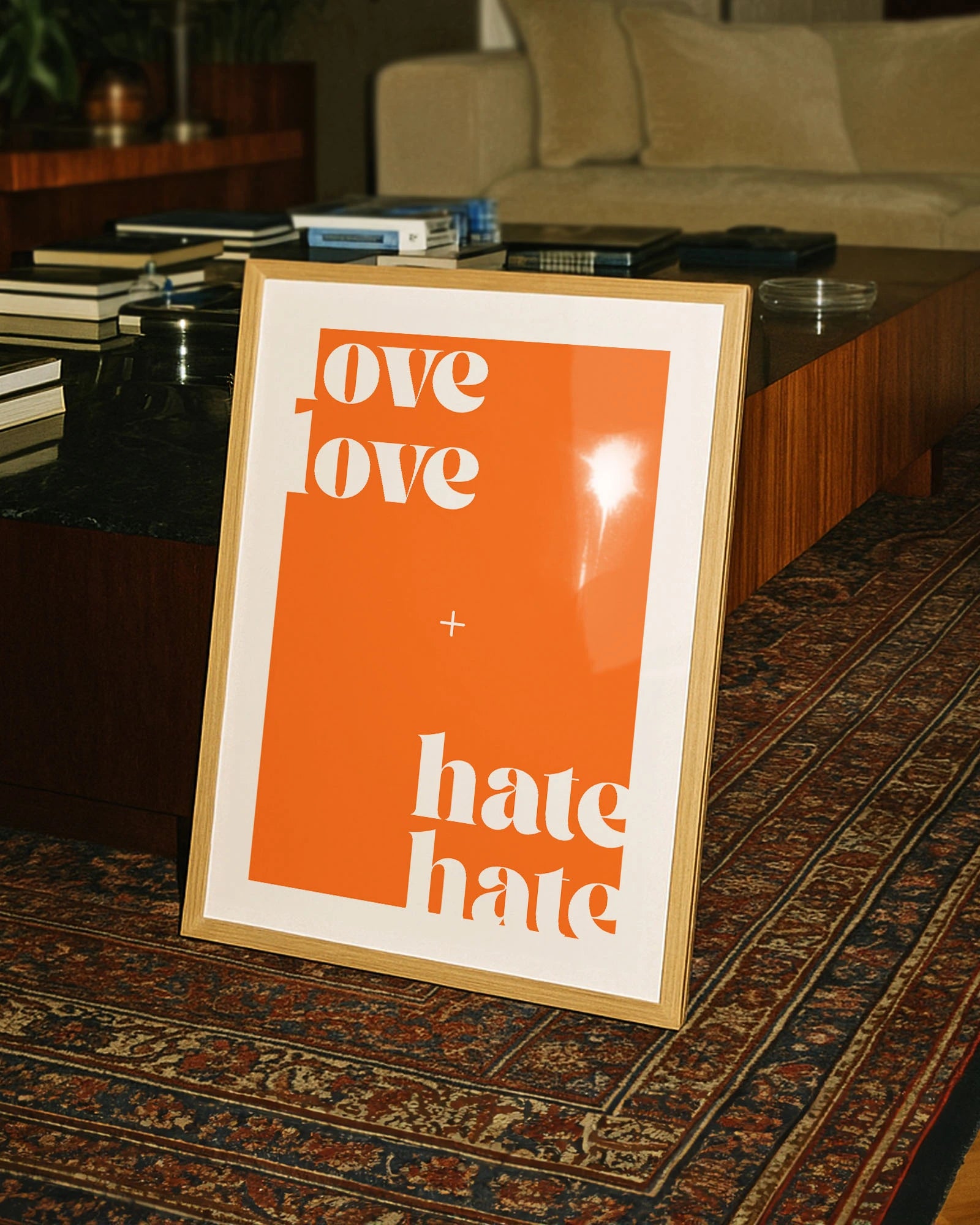 Love Love Poster – FineArt Wandbild, moderne Kunst & Fine Art Print von Spawnd, handgefertigt & Made in Germany
