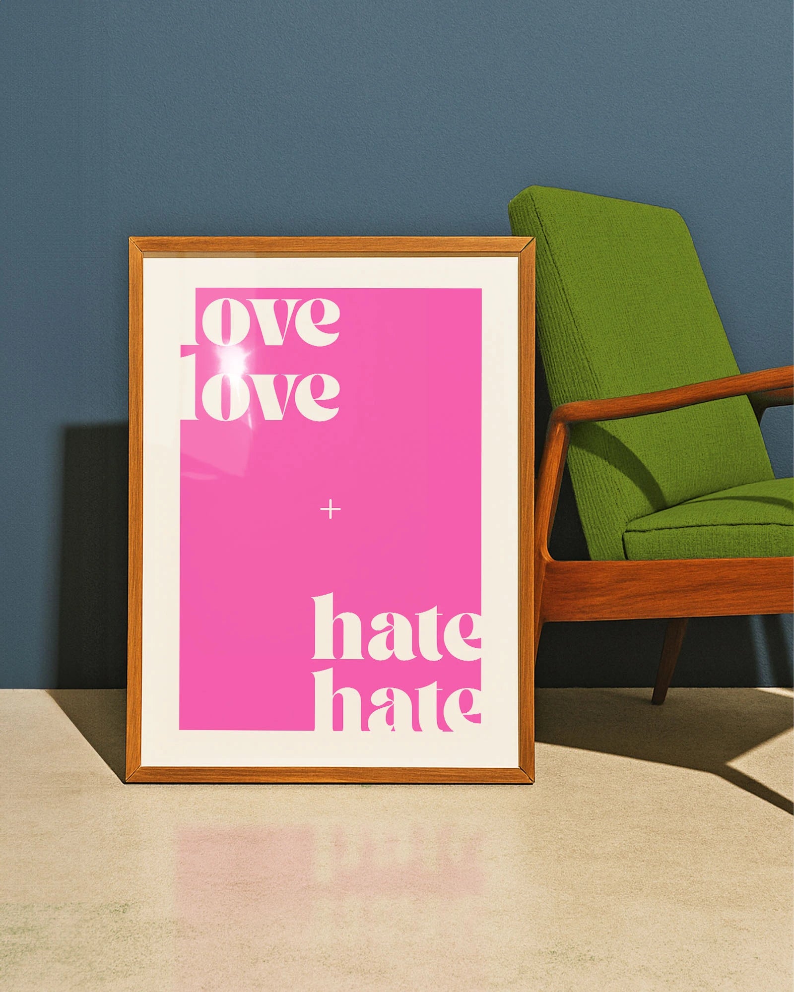 Love Love Poster – FineArt Wandbild, moderne Kunst & Fine Art Print von Spawnd, handgefertigt & Made in Germany
