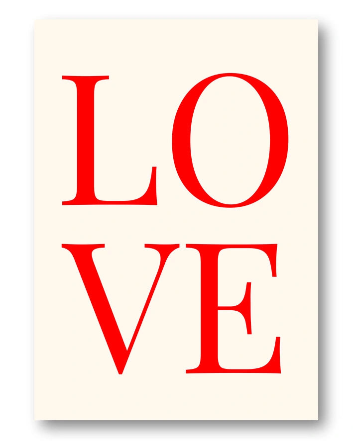 Love Poster – FineArt Wandbild, moderne Kunst & Fine Art Print von Spawnd, handgefertigt & Made in Germany