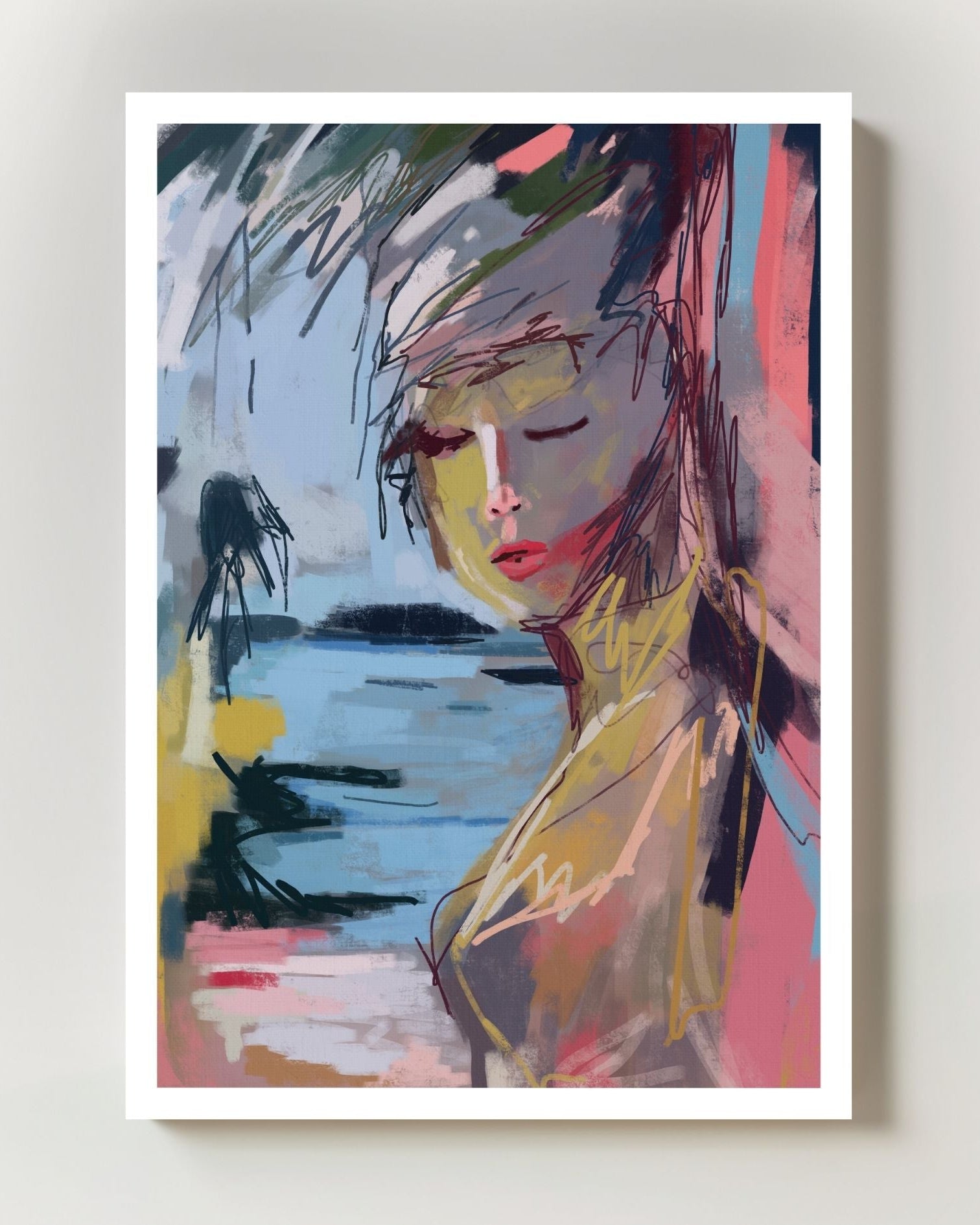 Low Tide, High Eyes Poster – FineArt Wandbild, moderne Kunst & Fine Art Print von Spawnd, handgefertigt & Made in Germany