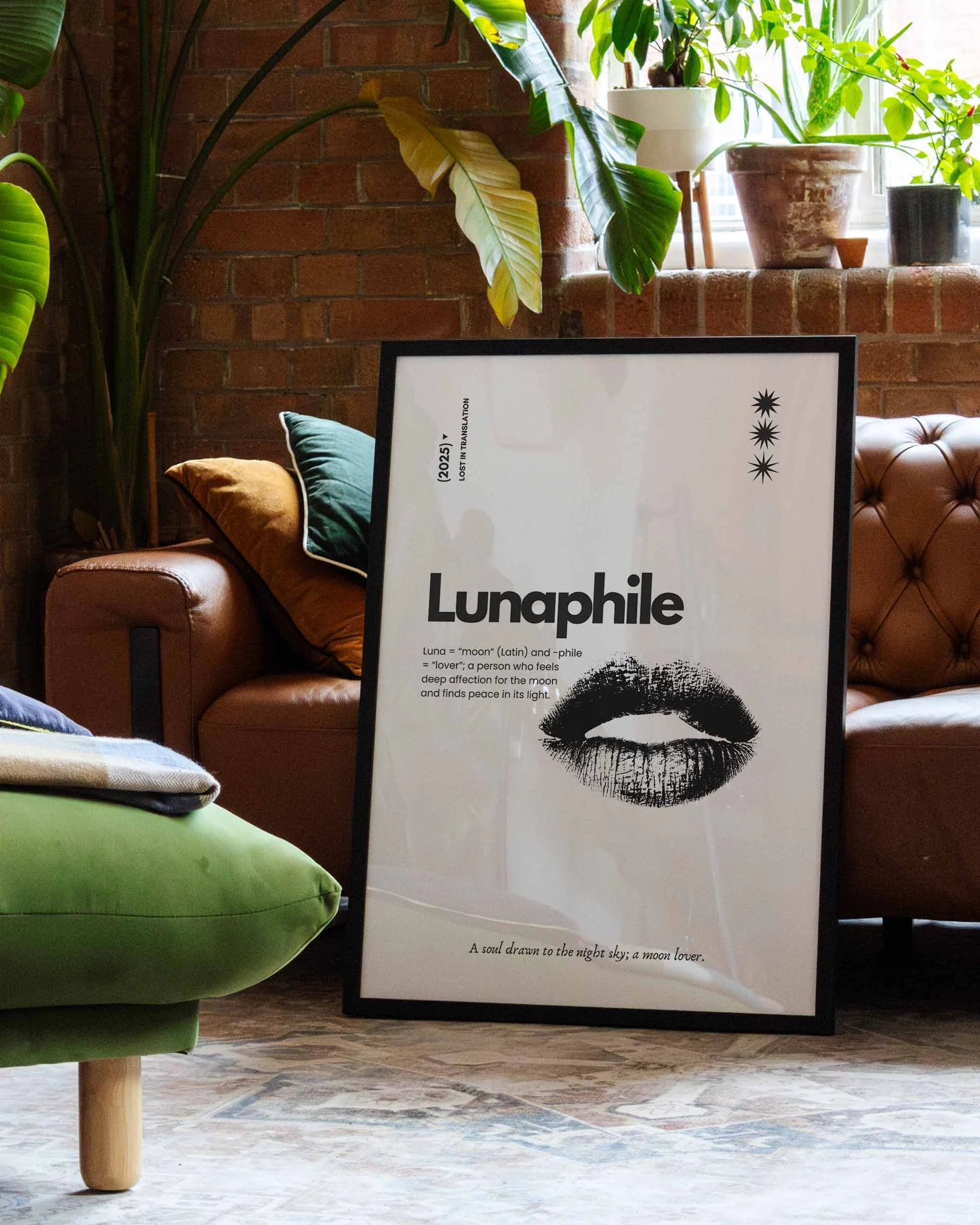 Lunaphile Poster – FineArt Wandbild, moderne Kunst & Fine Art Print von Spawnd, handgefertigt & Made in Germany