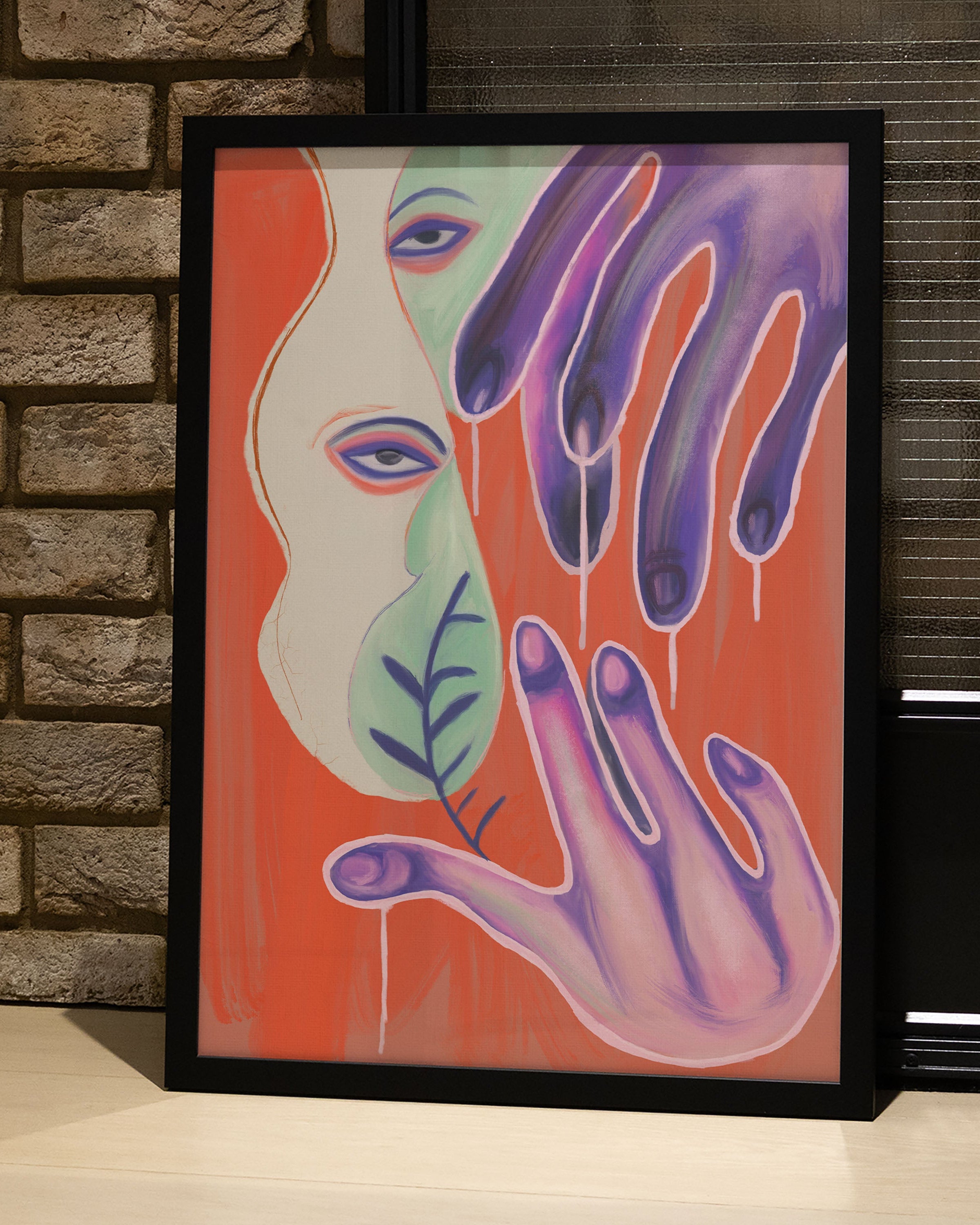 Melting Touch Poster – FineArt Wandbild, moderne Kunst & Fine Art Print von Spawnd, handgefertigt & Made in Germany