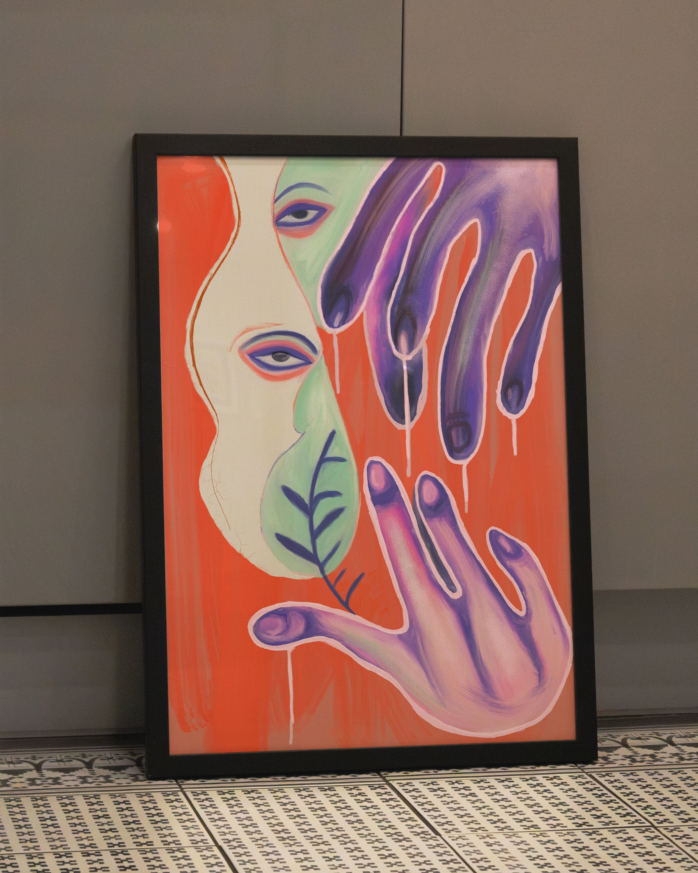 Melting Touch Poster – FineArt Wandbild, moderne Kunst & Fine Art Print von Spawnd, handgefertigt & Made in Germany