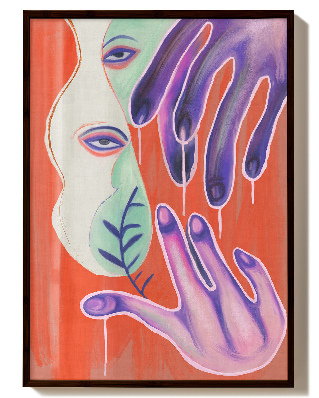 Melting Touch Poster – FineArt Wandbild, moderne Kunst & Fine Art Print von Spawnd, handgefertigt & Made in Germany