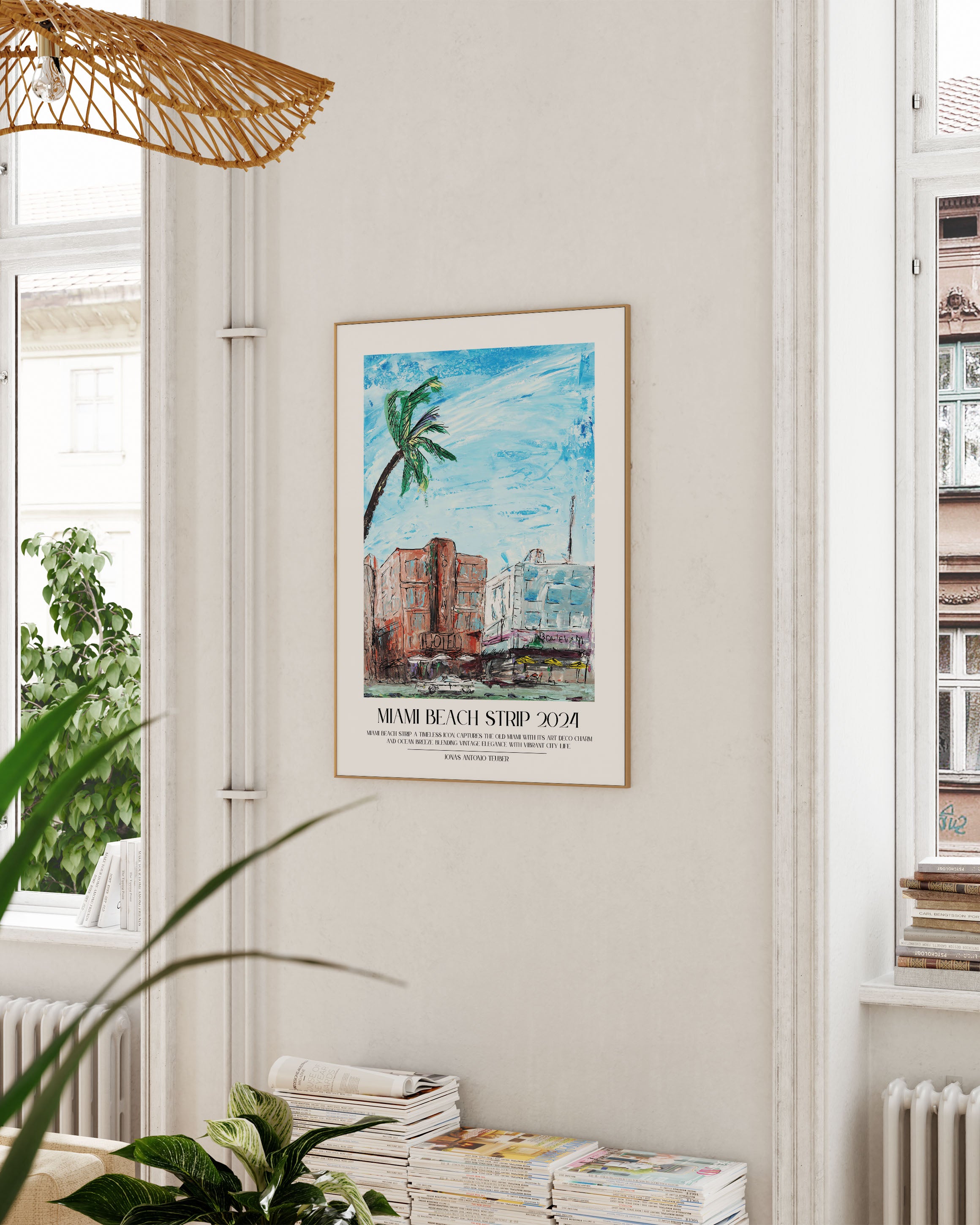 Miami Beach Poster – FineArt Wandbild, moderne Kunst & Fine Art Print von Spawnd, handgefertigt & Made in Germany