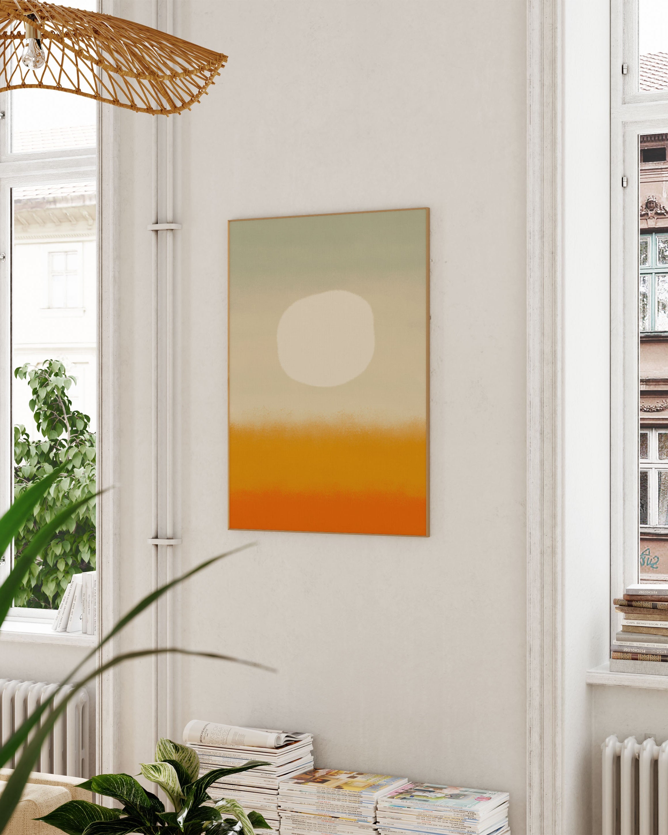 Solnedgång Poster – FineArt Wandbild, moderne Kunst & Fine Art Print von Spawnd, handgefertigt & Made in Germany