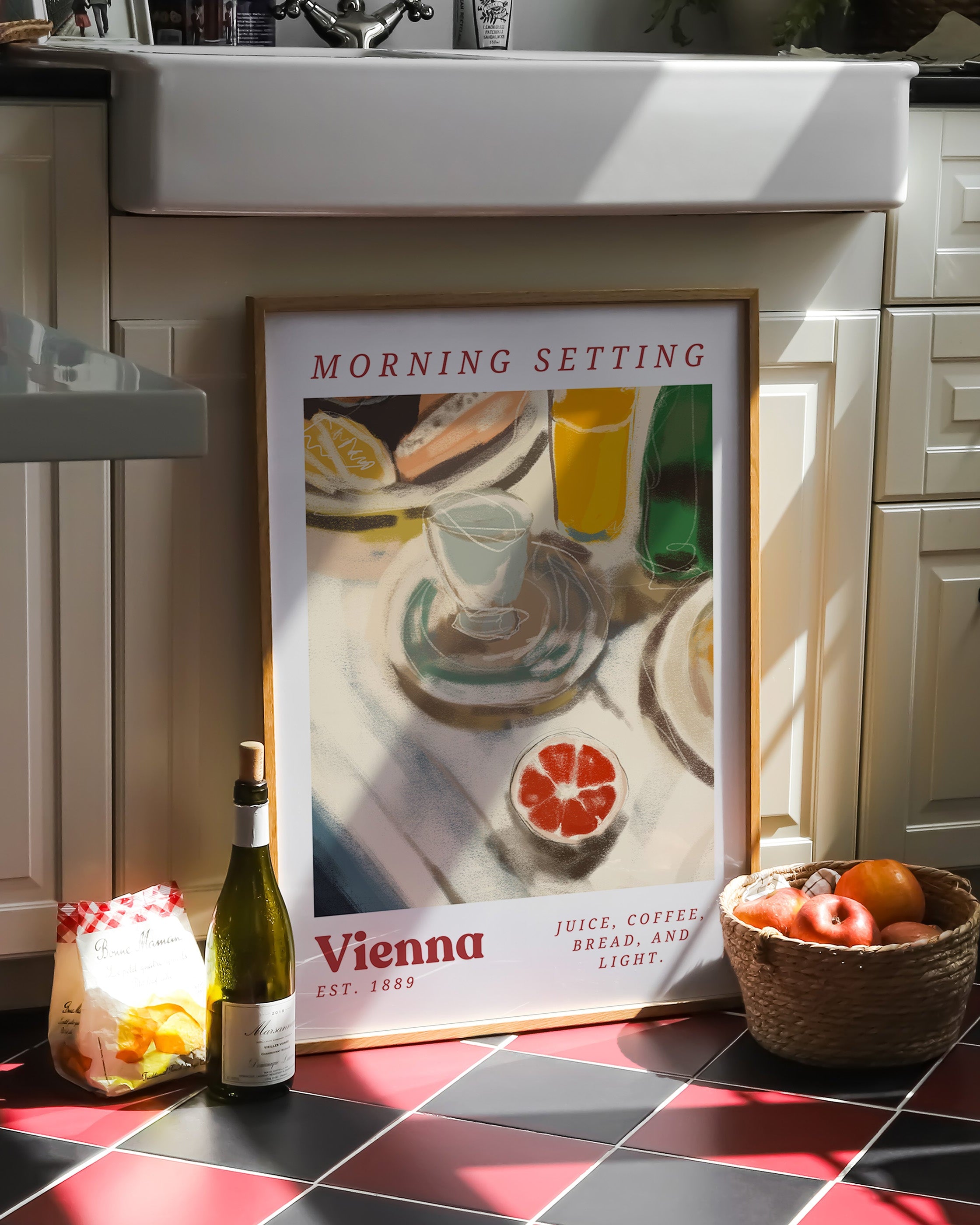 Morning Setting Poster im Wohnzimmer – Fine Art Print mit – Spawnd